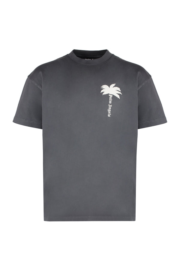 Cotton Crew-Neck T-Shirt Grey T-shirts