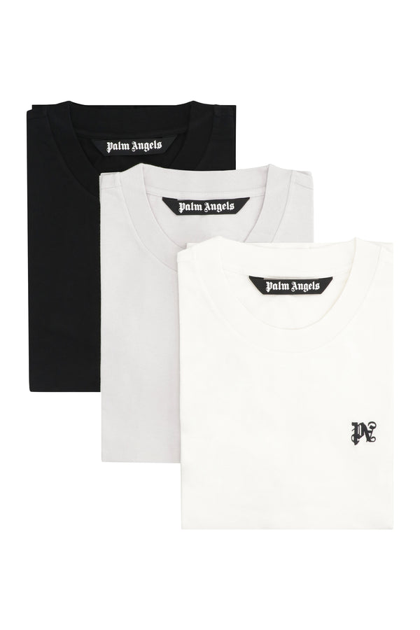 Set Of Three Cotton Crew-Neck T-Shirts