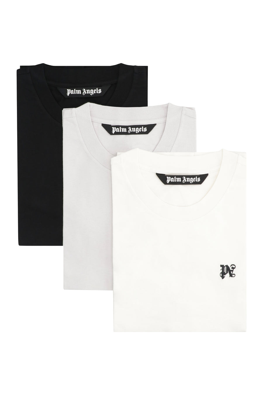 Set Of Three Cotton Crew-Neck T-Shirts