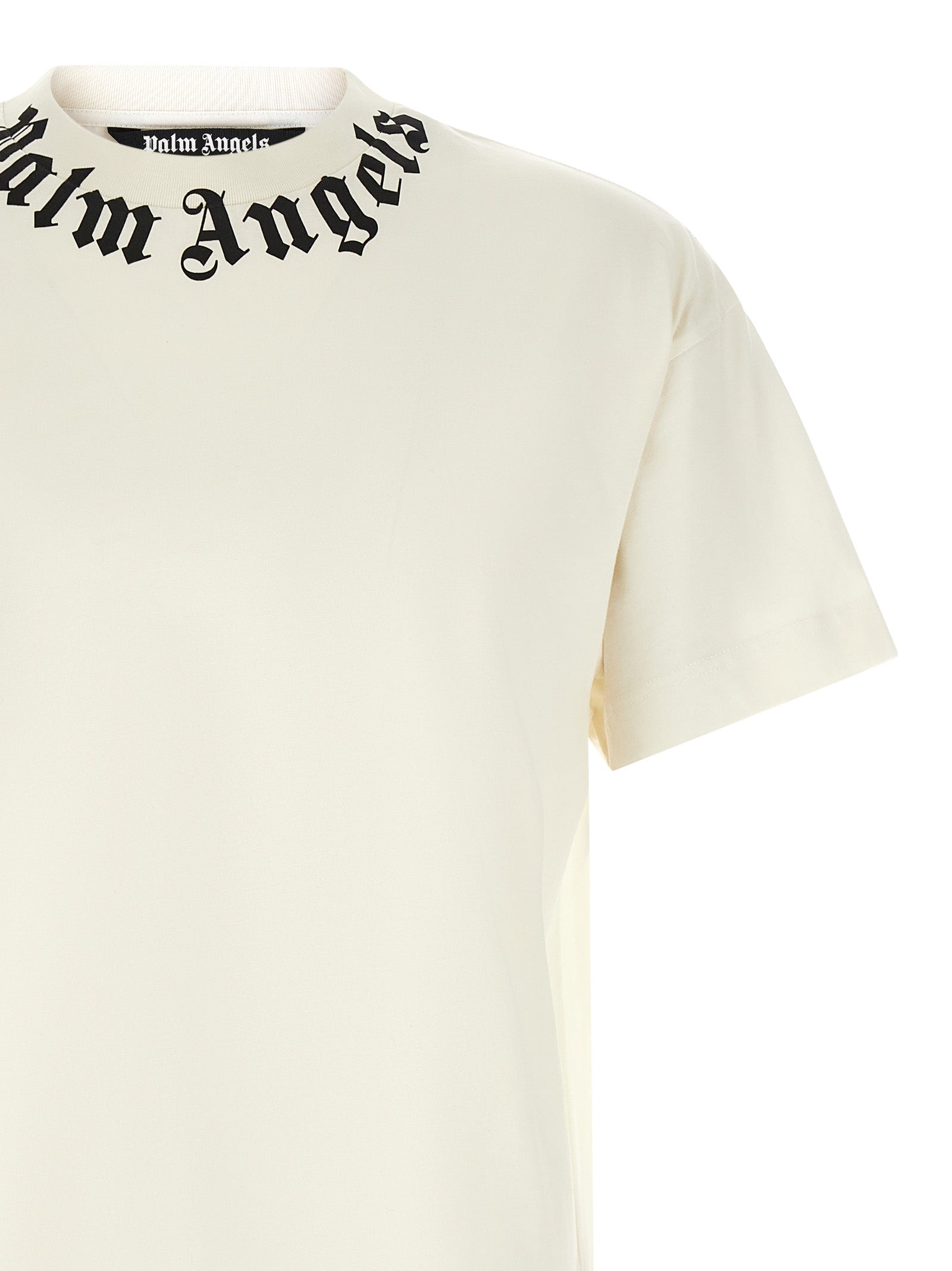Neck Logo T-shirt White/black Cotton