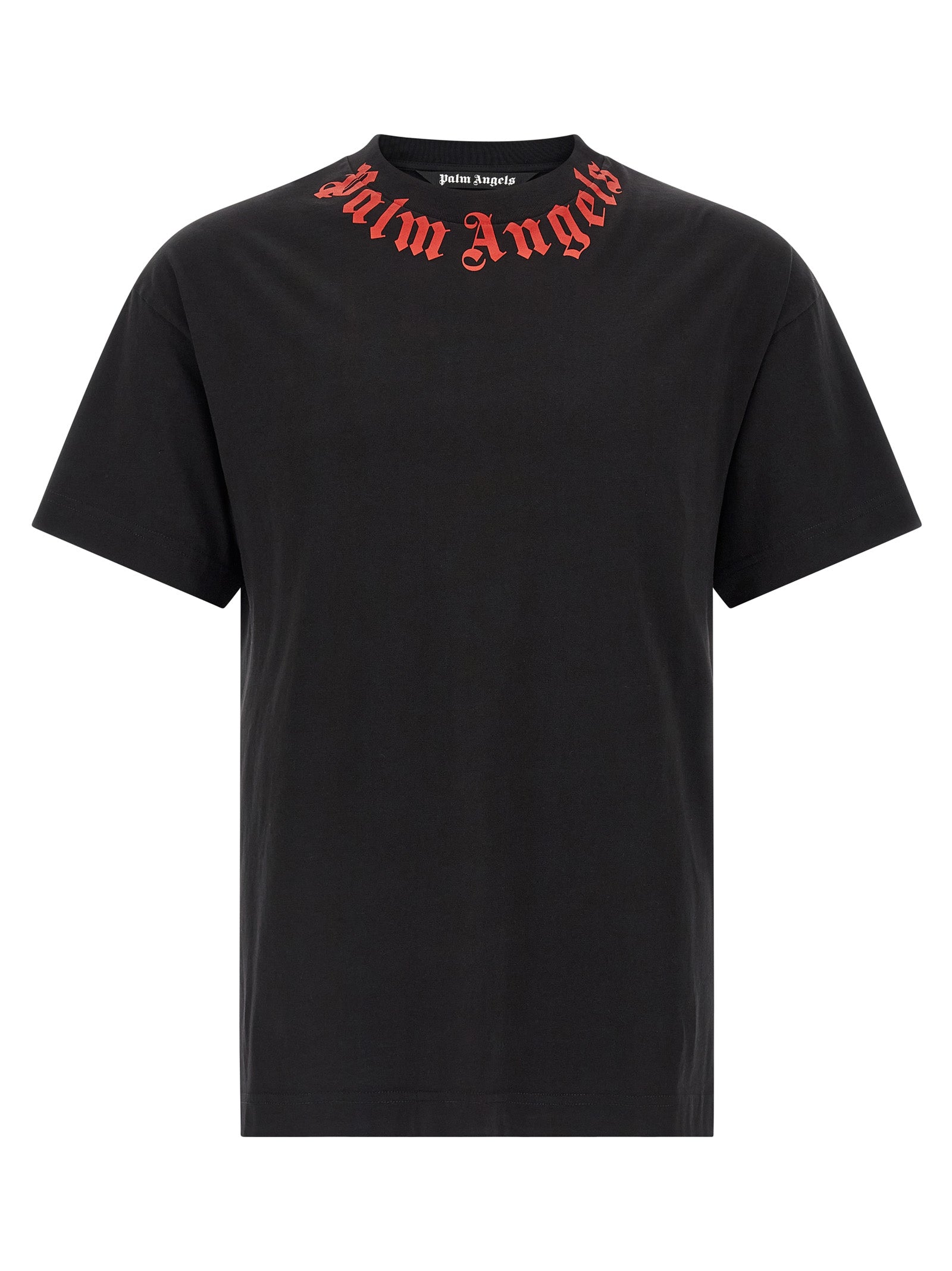 Neck Logo T-shirt Black Cotton