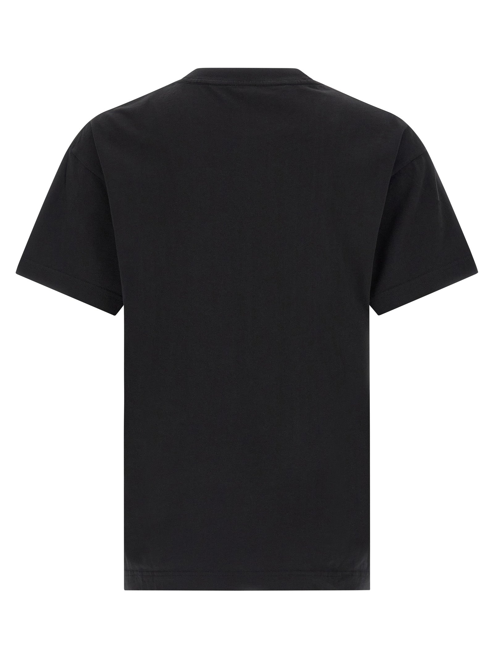 Neck Logo T-shirt Black Cotton