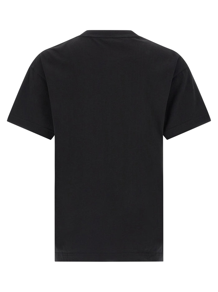 Neck Logo T-shirt Black Cotton