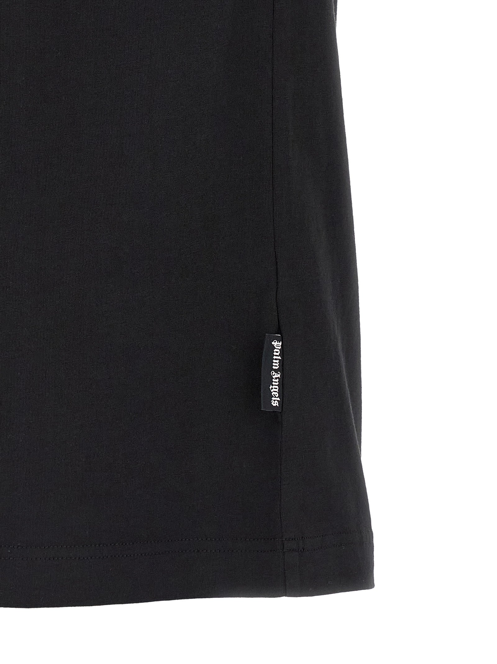 Neck Logo T-shirt Black Cotton