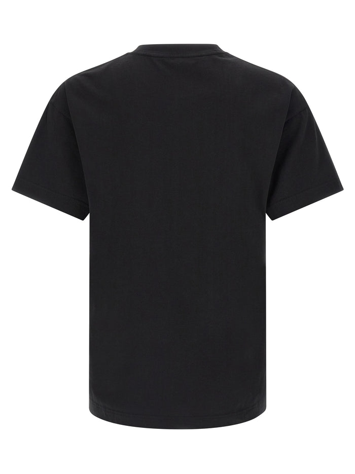 Curved Logo T-shirt White/black Cotton