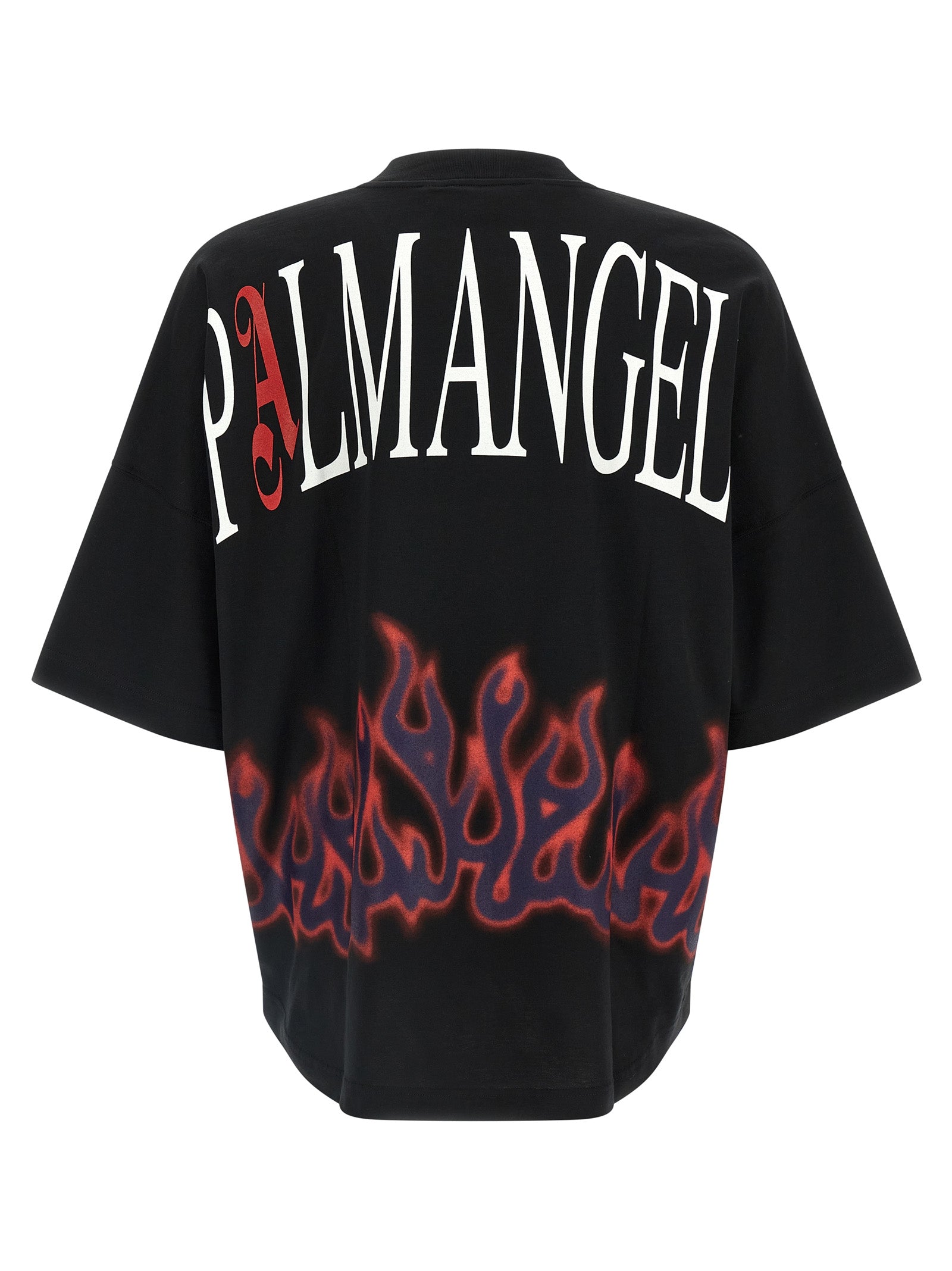Flames T-shirt Black Cotton