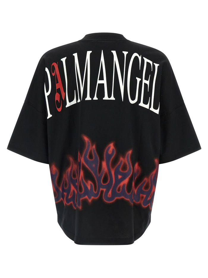 Flames T-shirt Black Cotton