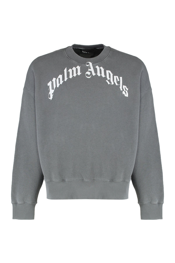 Cotton Sweatshirt With Logo Grey Sweatshirts