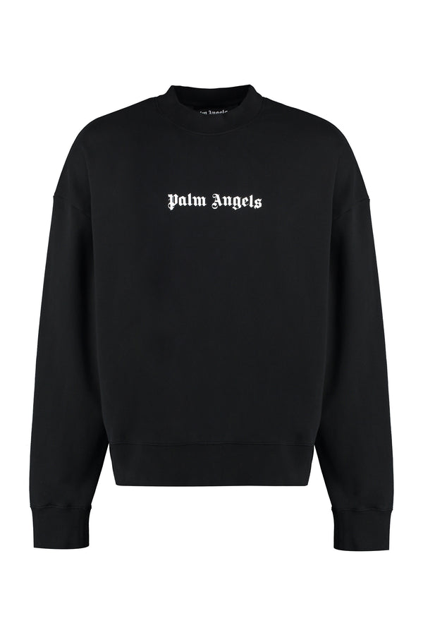 Cotton Crew-Neck Sweatshirt Black Sweatshirts