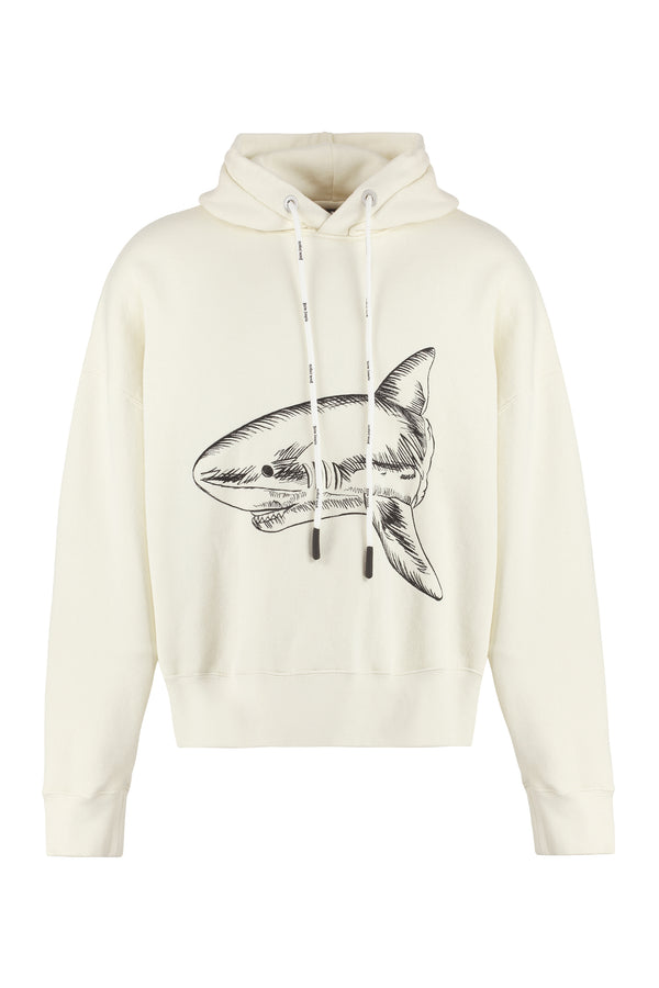 Ivory Cotton Hoodie Main Cotton; Rib Jumpers