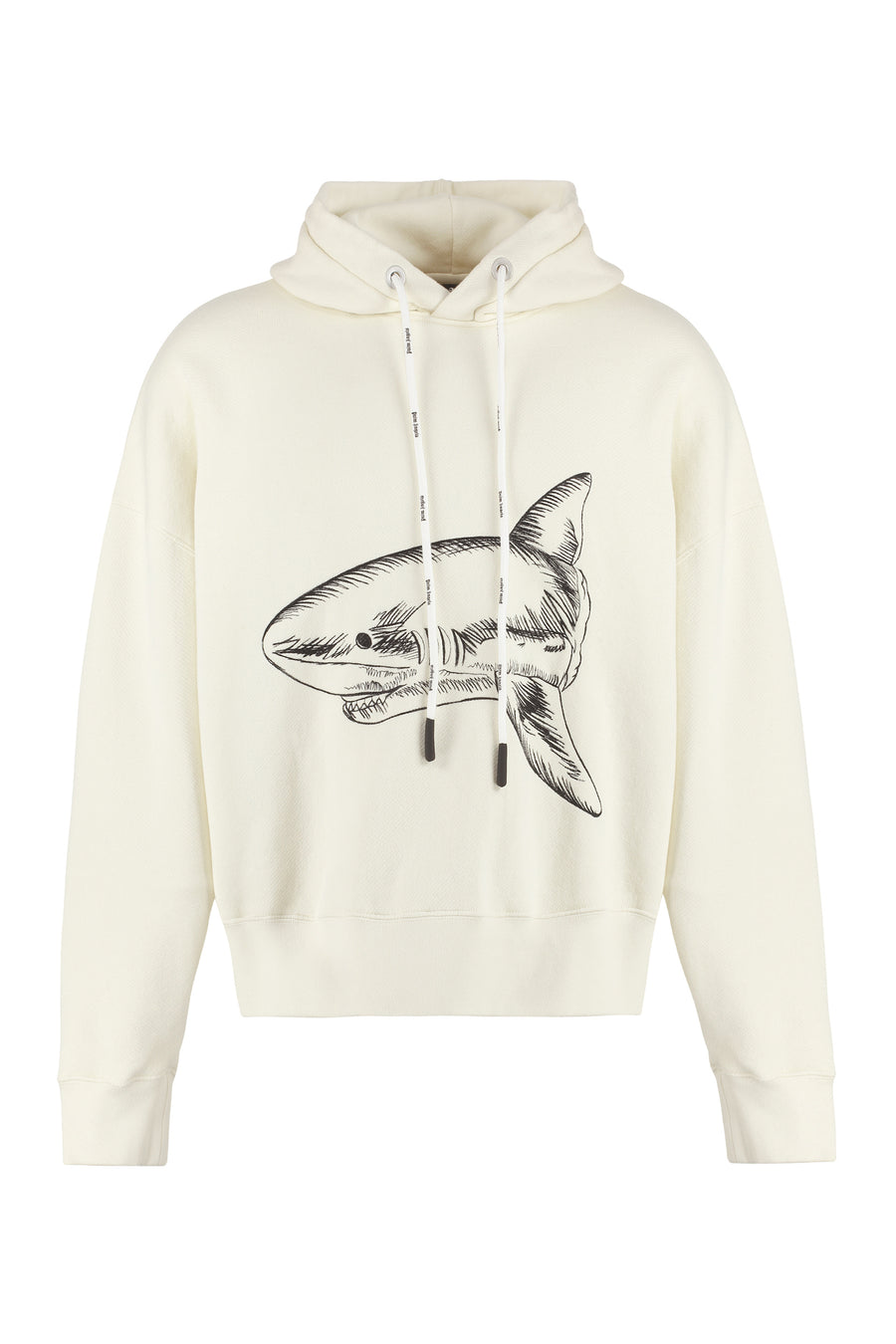 Ivory Cotton Hoodie Main Cotton; Rib Jumpers