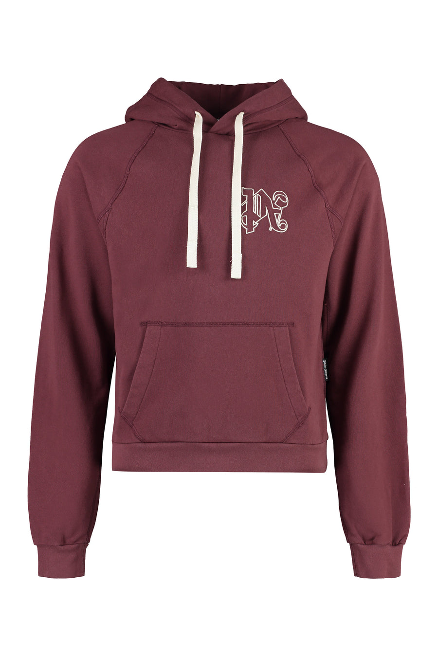 Burgundy Cotton Hoodie Elastane Jumpers