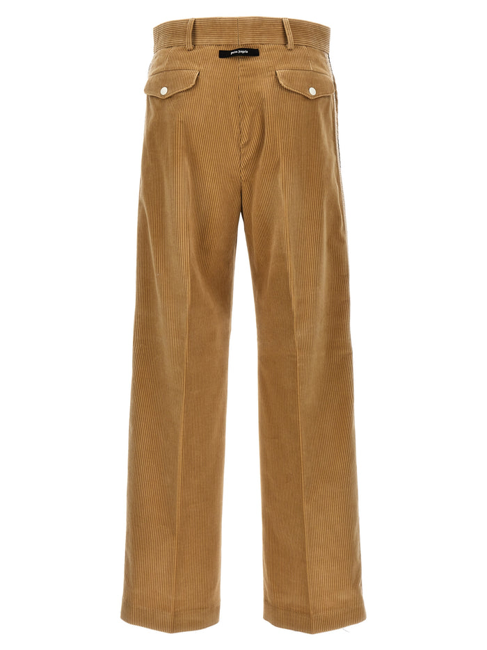 Corduory Suit Tape pants Beige Cotton