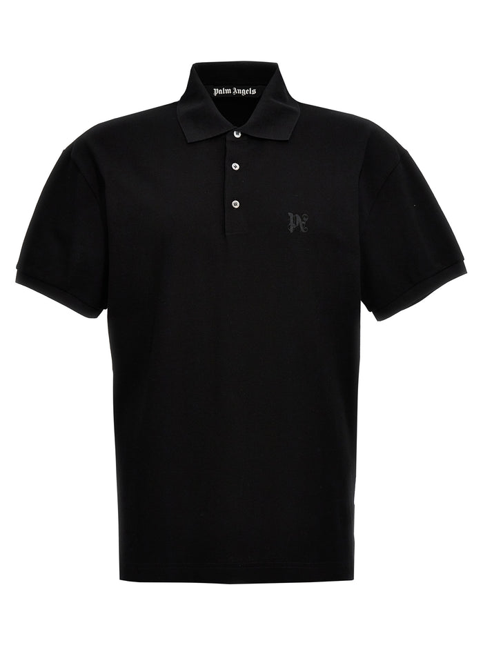 Monogram polo shirt Black Polyester