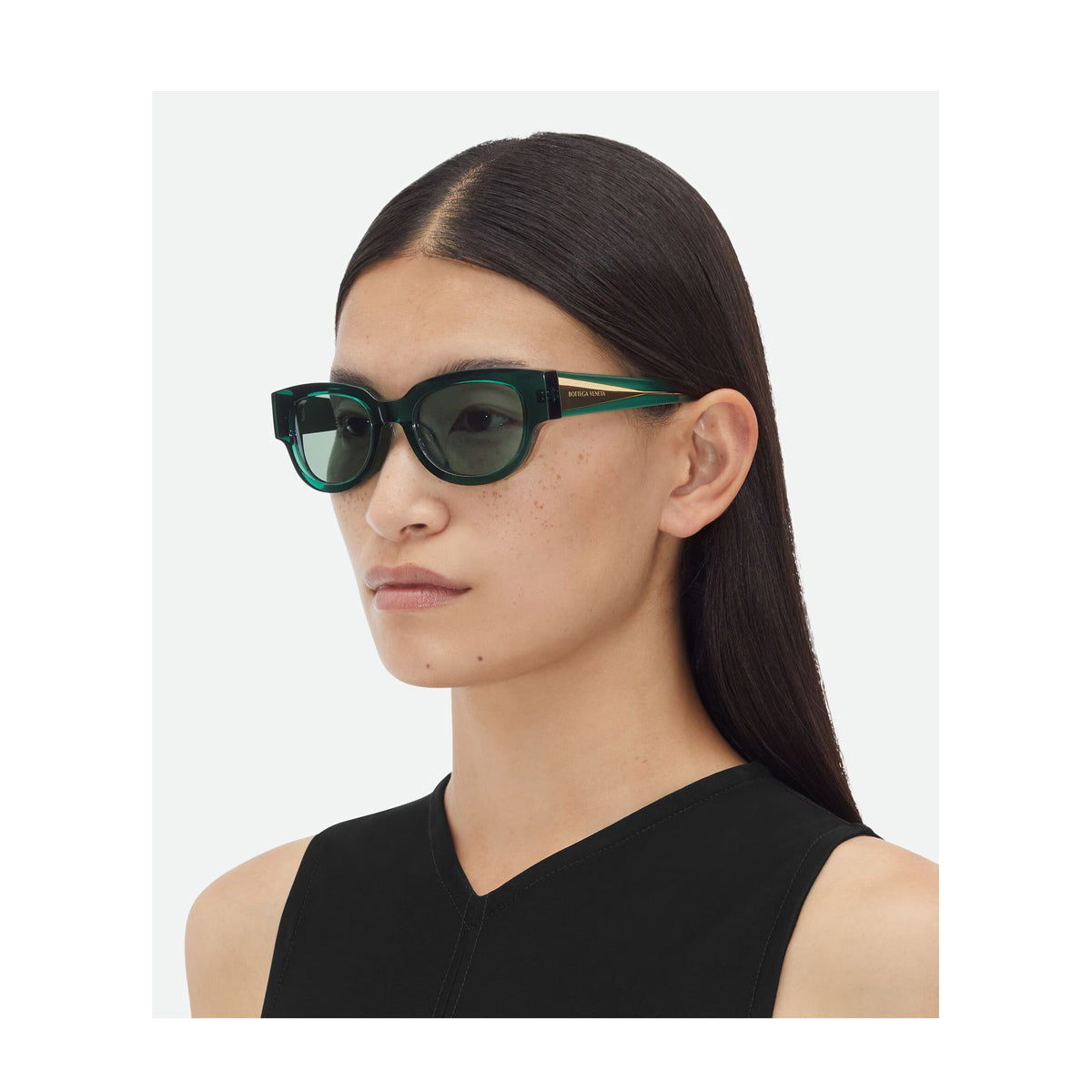 BV1278SA Tri-Fold-LINE NEW CLASSIC 003 Crystal Green Verde Recycled Acetate Occhiali Da Sole