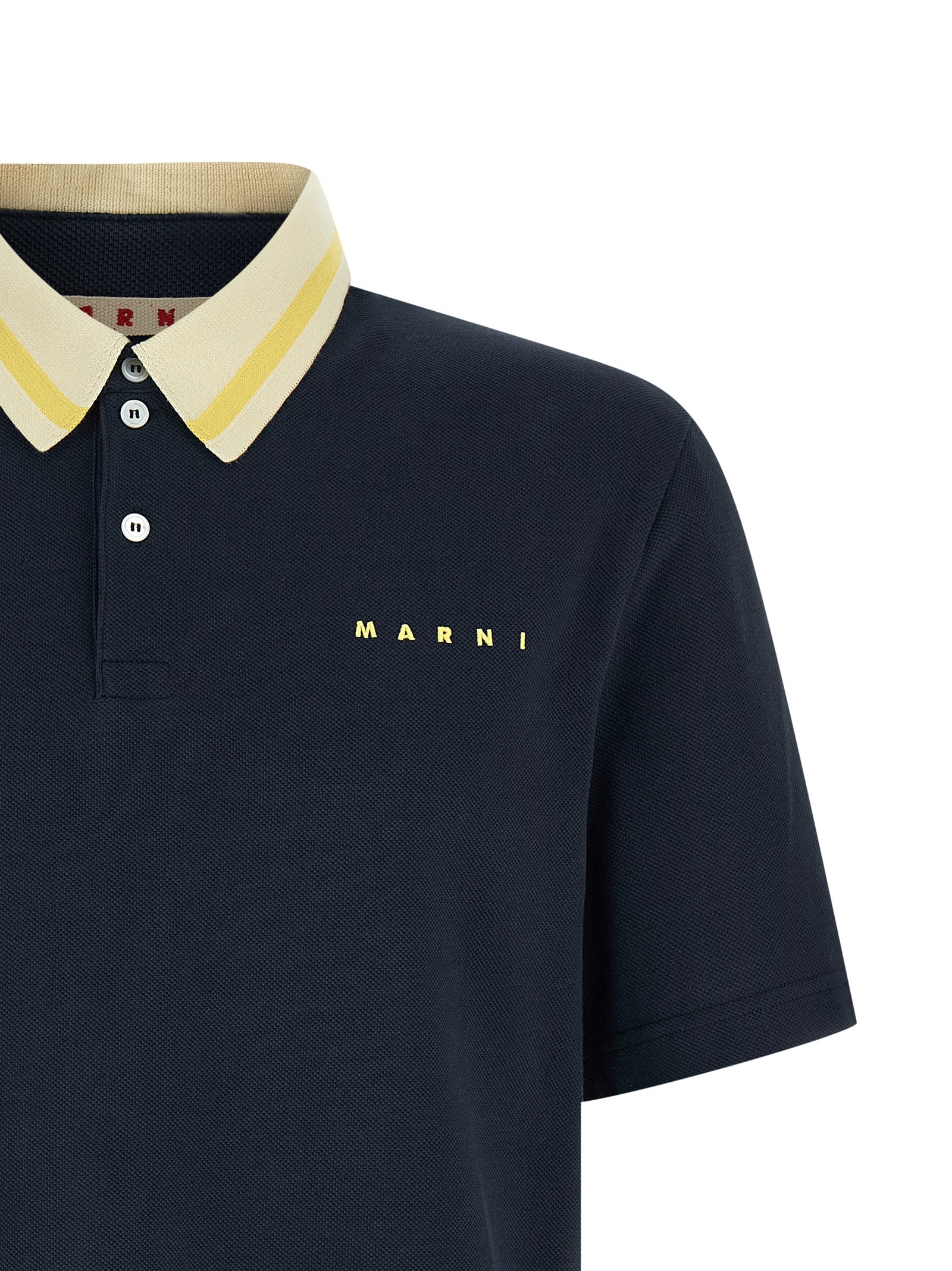Piqué cotton polo shirt Blue