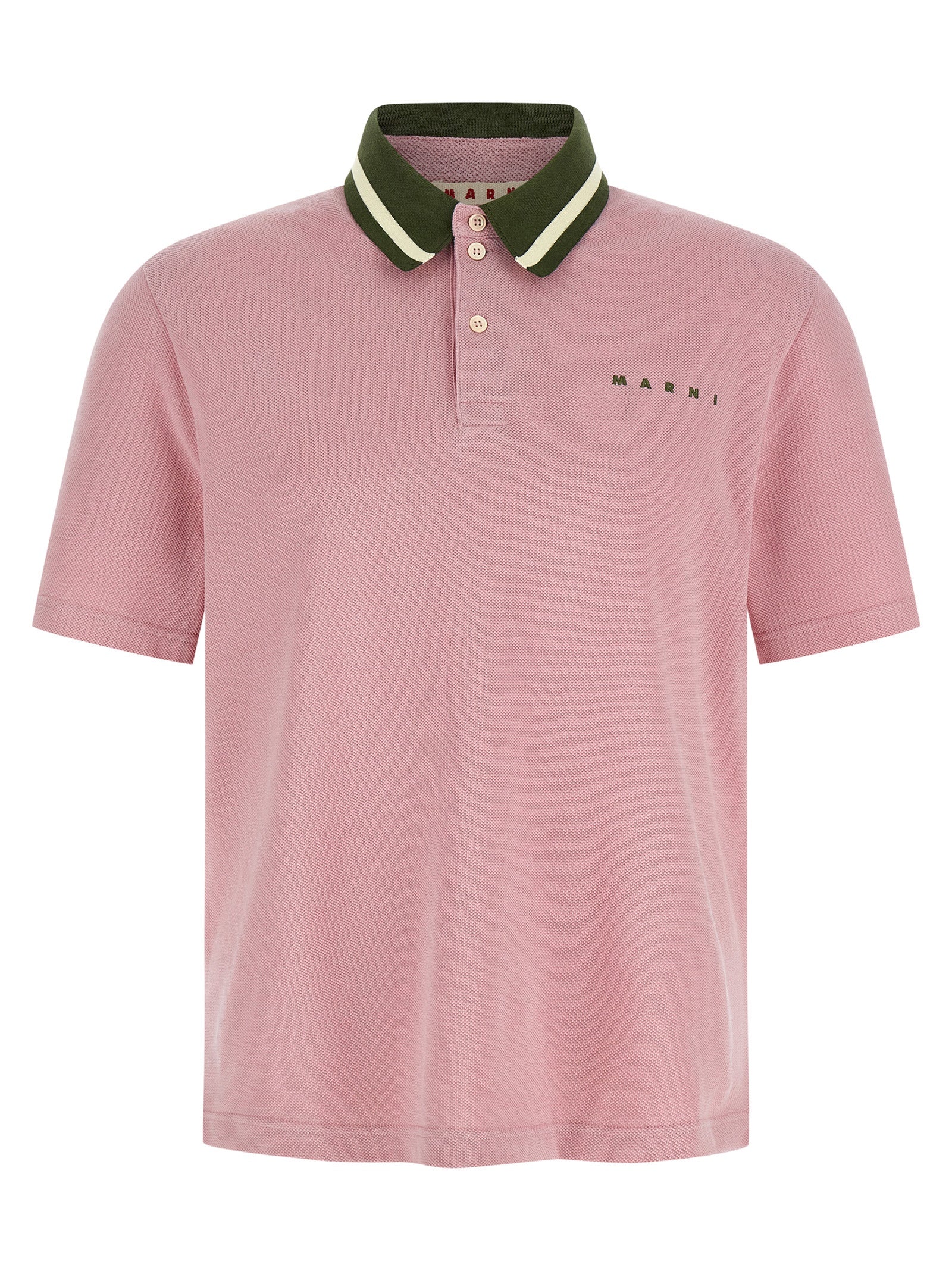 Piqué cotton polo shirt Pink