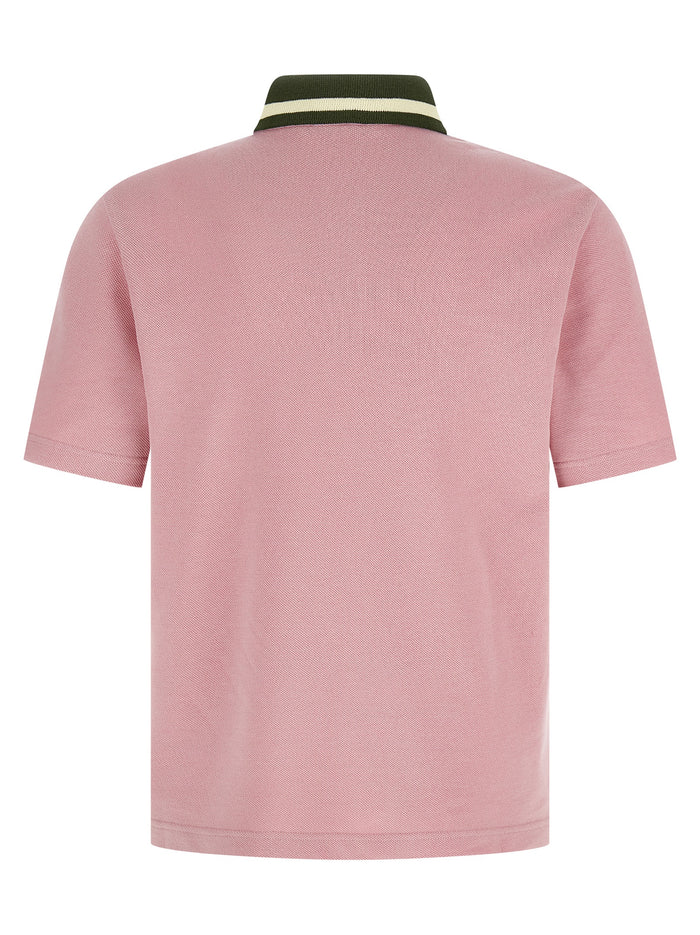Piqué cotton polo shirt Pink
