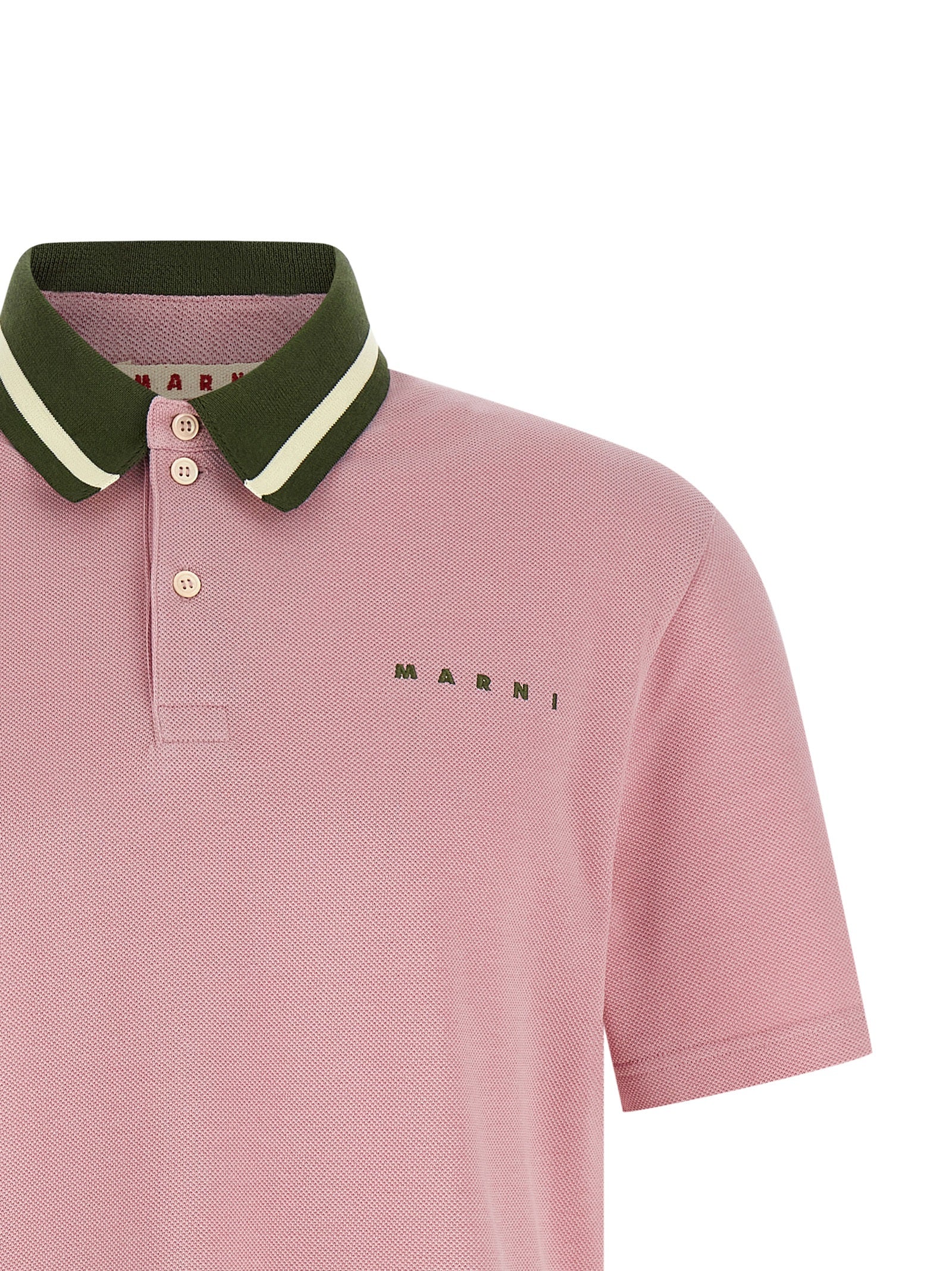 Piqué cotton polo shirt Pink