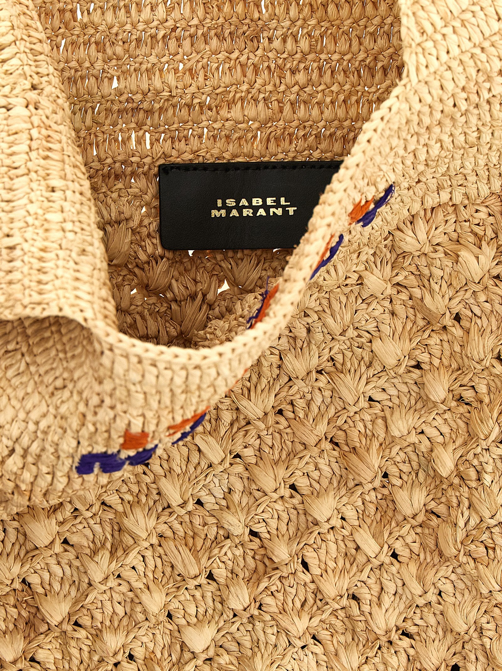 Praia Small Shoulder Bag Beige Raphia