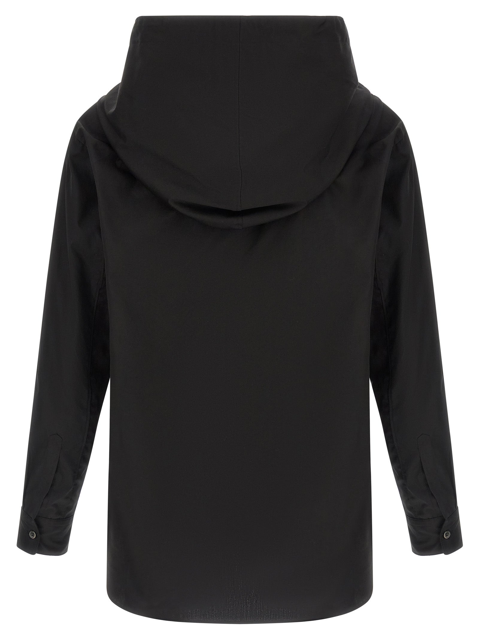 Double layer blouse Black Cotton Shirt