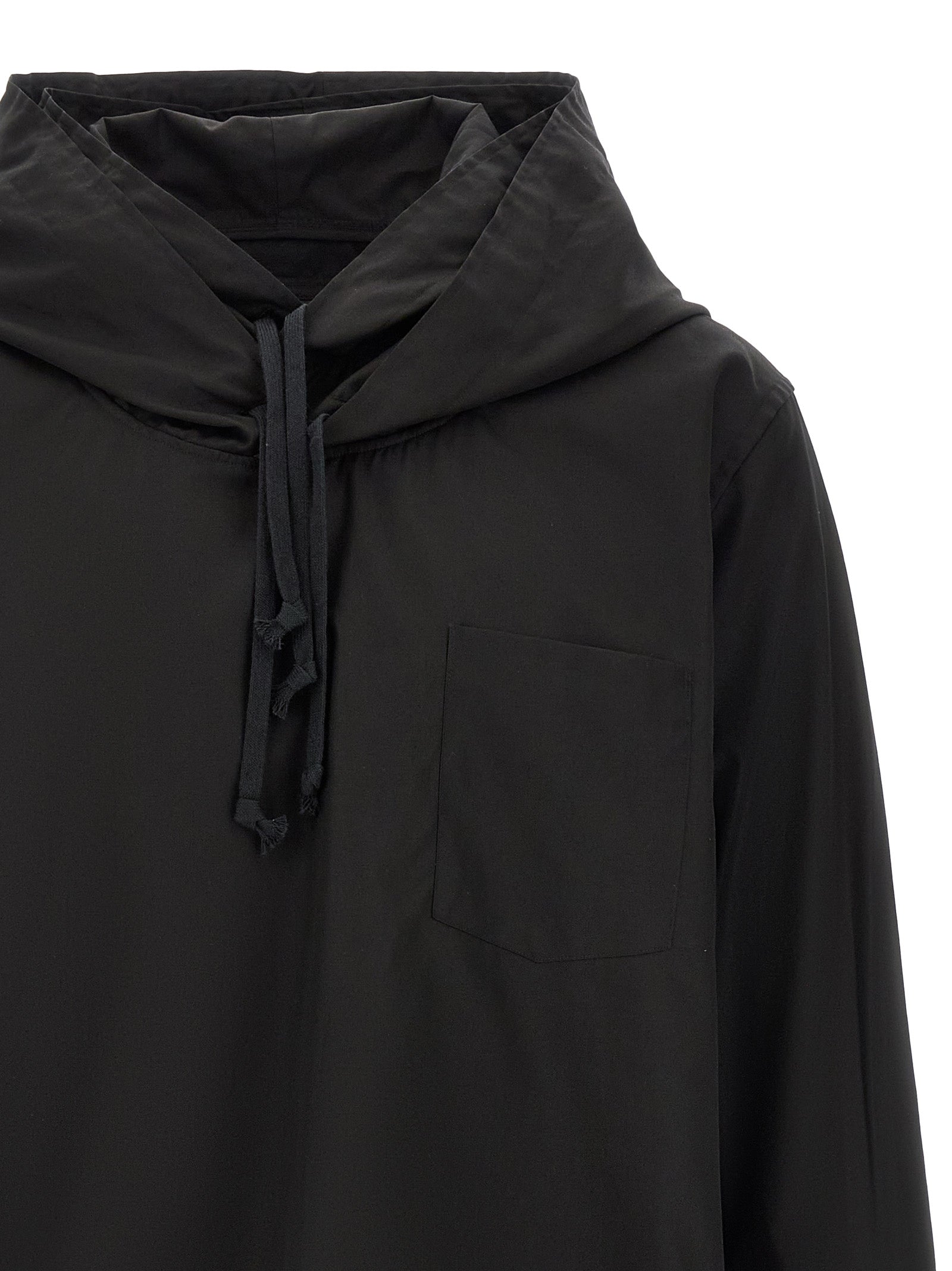 Double layer blouse Black Cotton Shirt