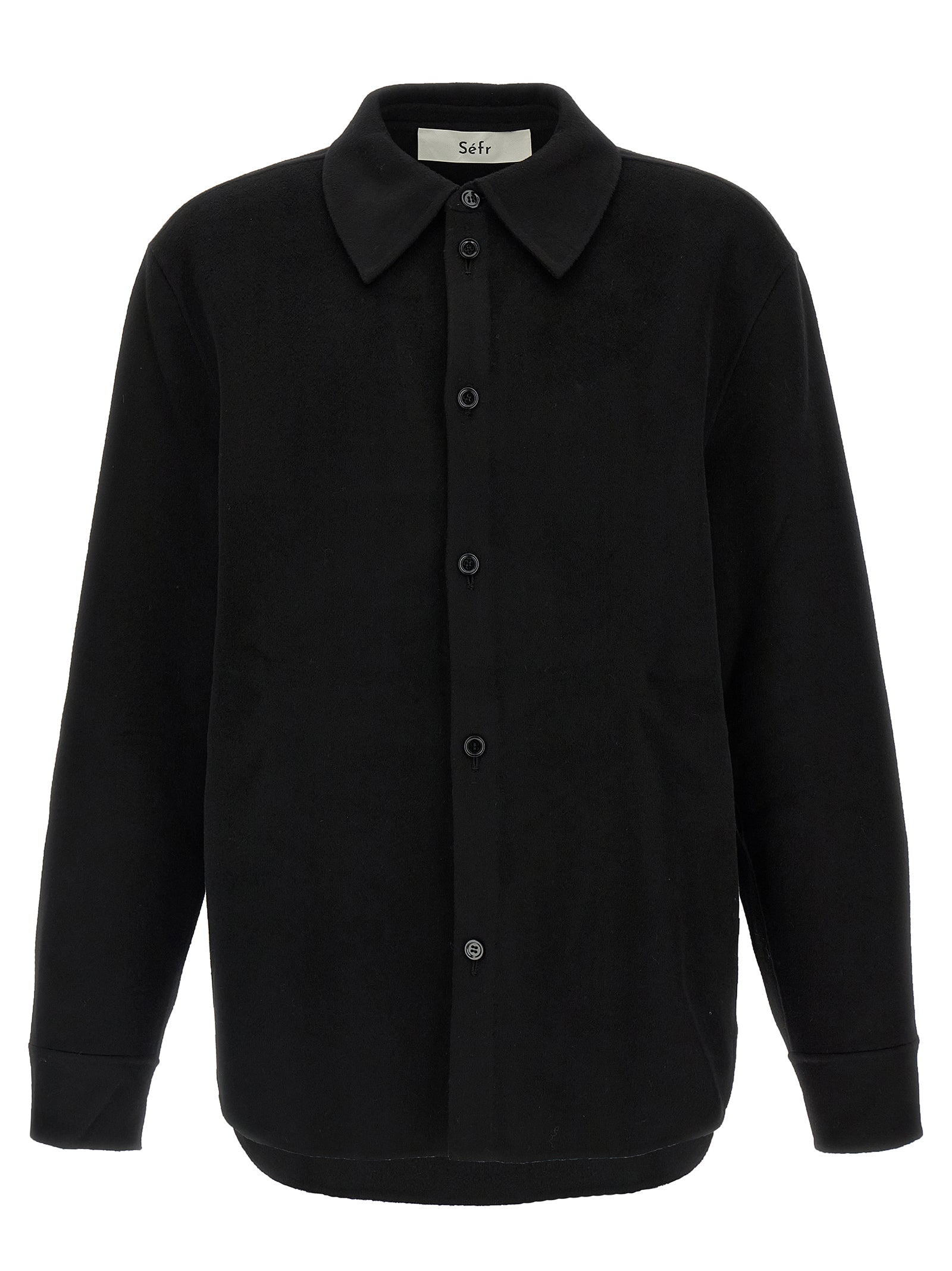 Lenny shirt Black Wool Cashmere Shirt, Blouse