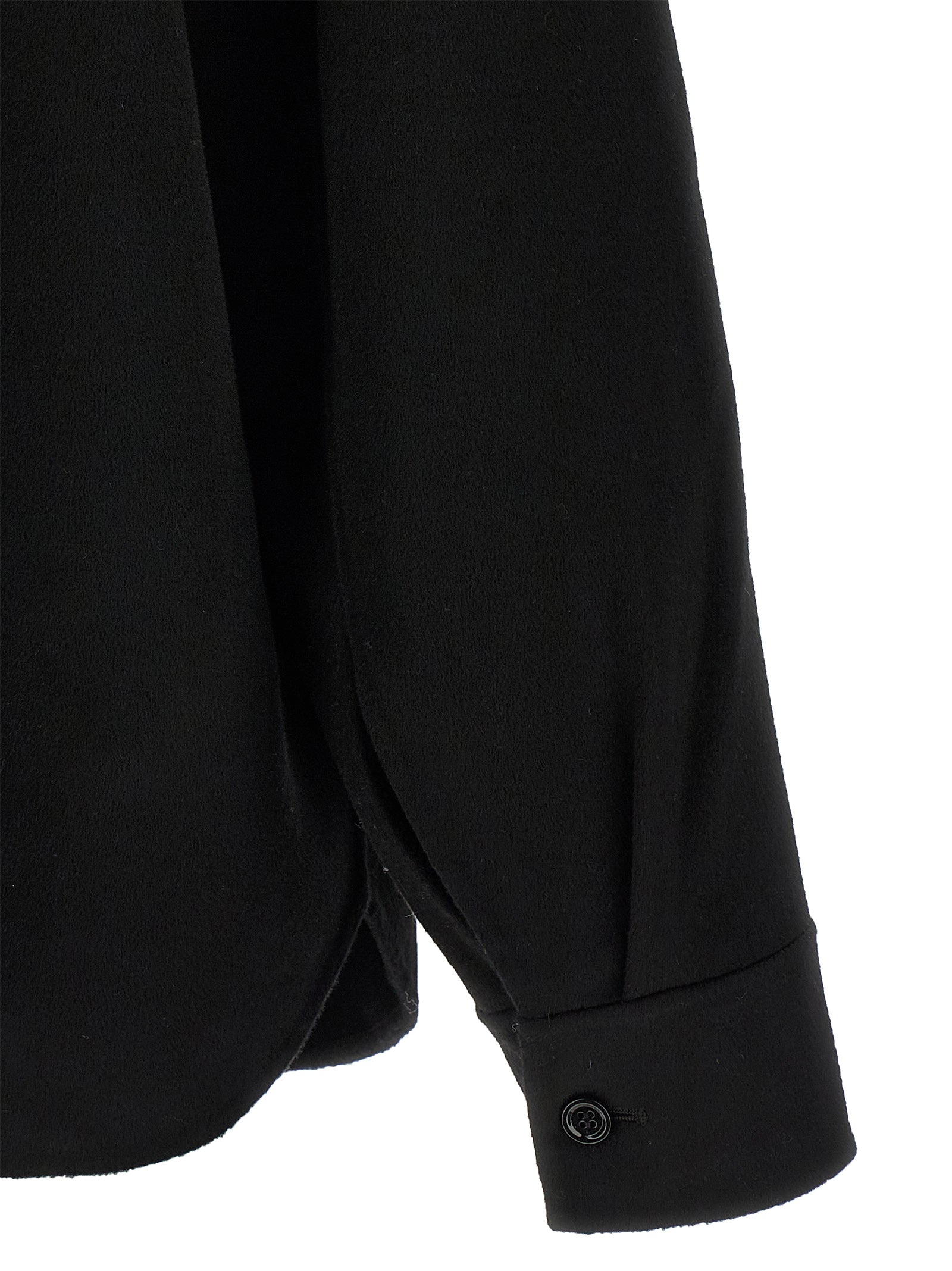 Lenny shirt Black Wool Cashmere Shirt, Blouse