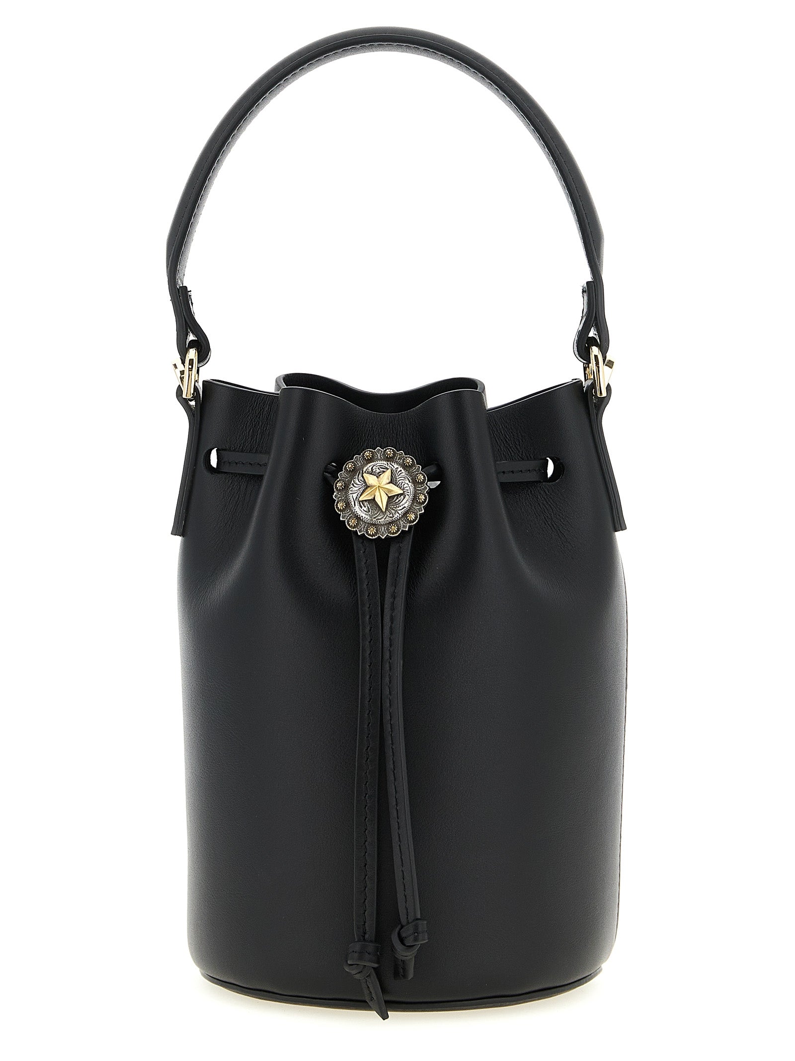 Dori bucket bag Black Calfskin Leather (bos Taurus) Hand