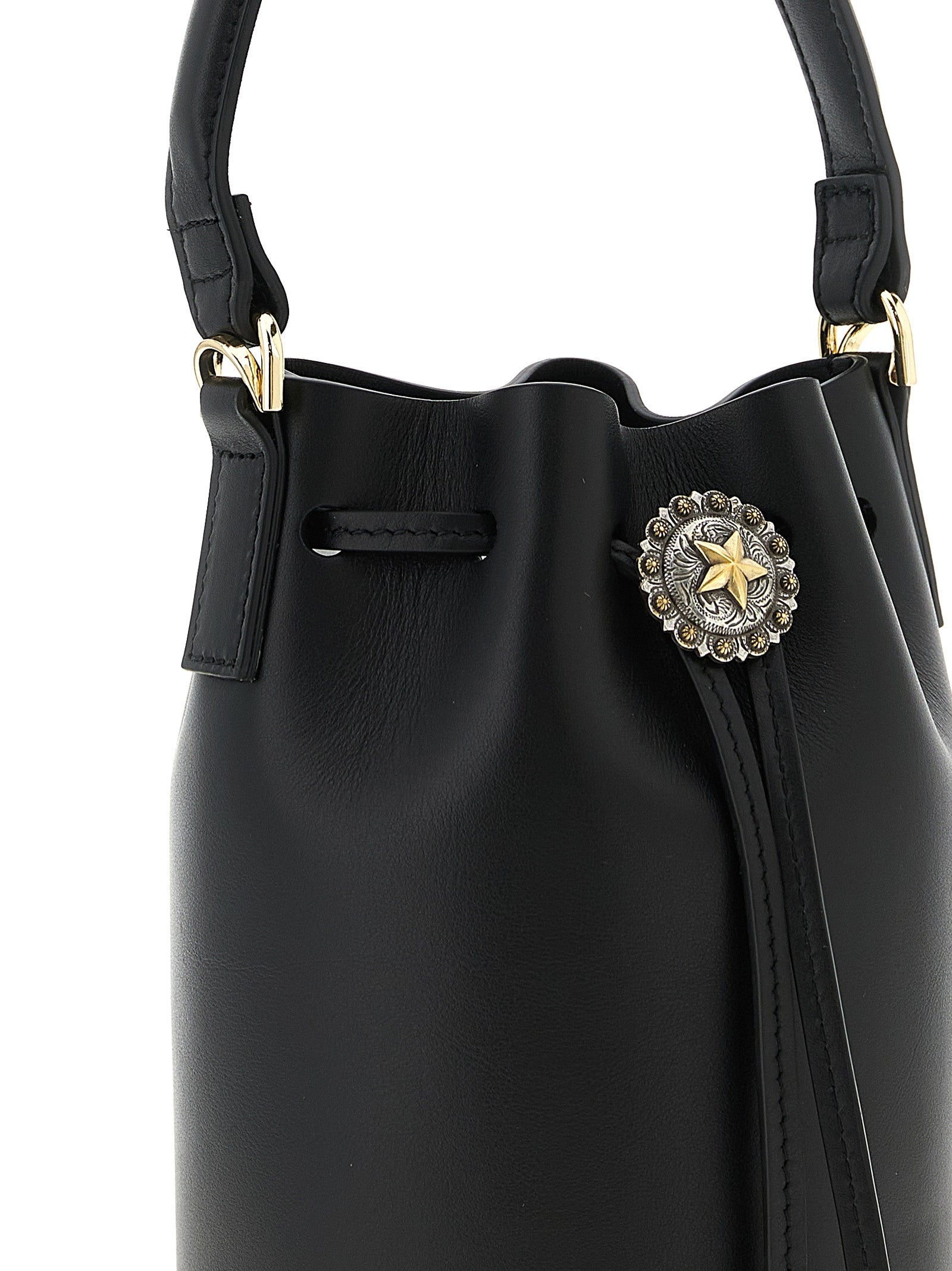 Dori bucket bag Black Calfskin Leather (bos Taurus) Hand