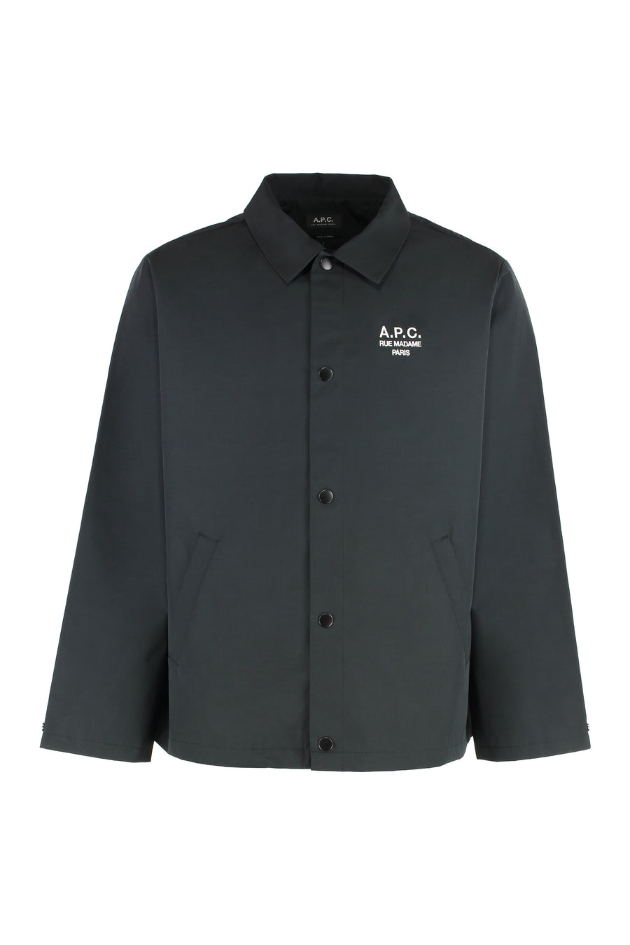 Regis Cotton-Blend Overshirt Black Shell: Polyester Shirt