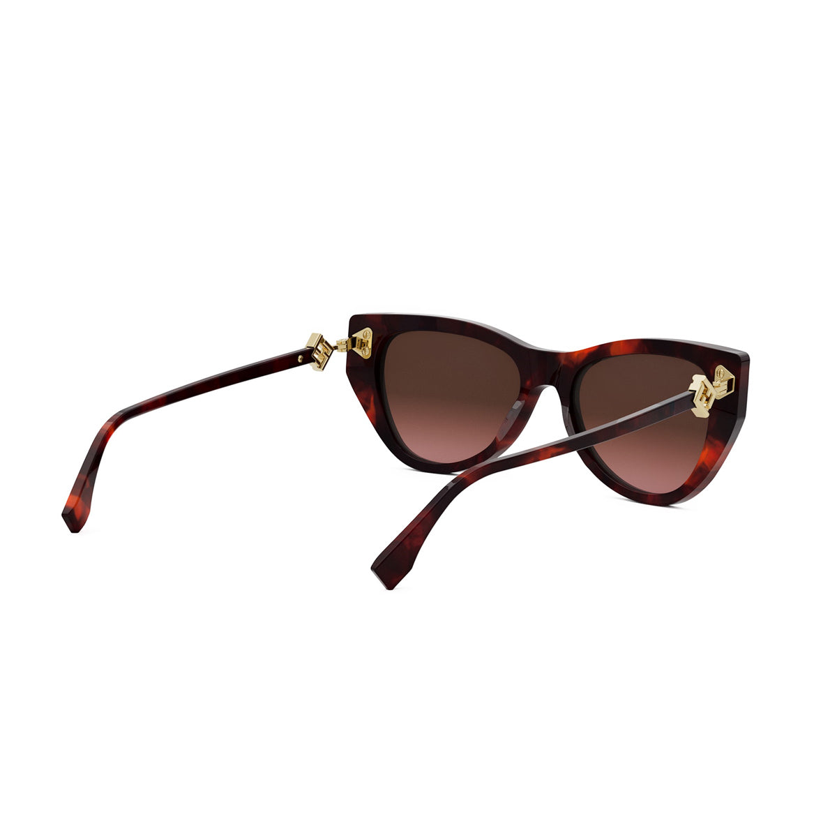 FE40149I FF Diamonds 54F Havana Rosso Marrone Acetate Occhiali Da Sole