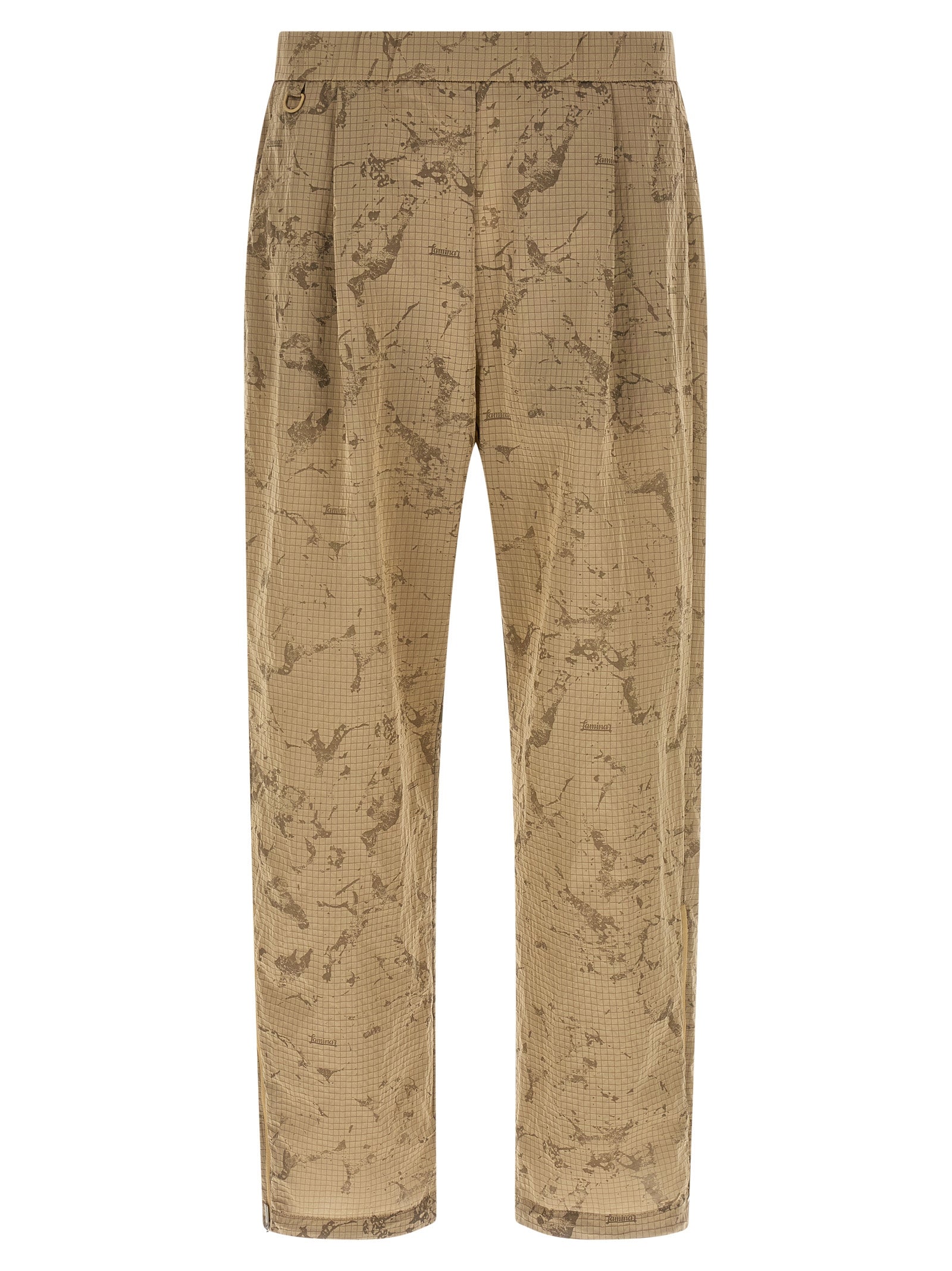 Camouflage Pants Beige Polyamide