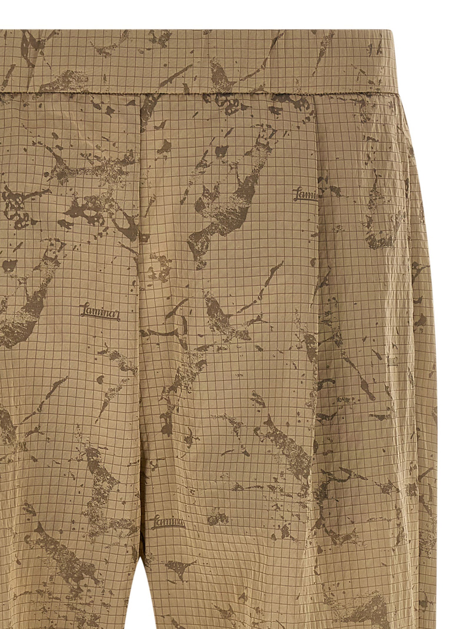 Camouflage Pants Beige Polyamide