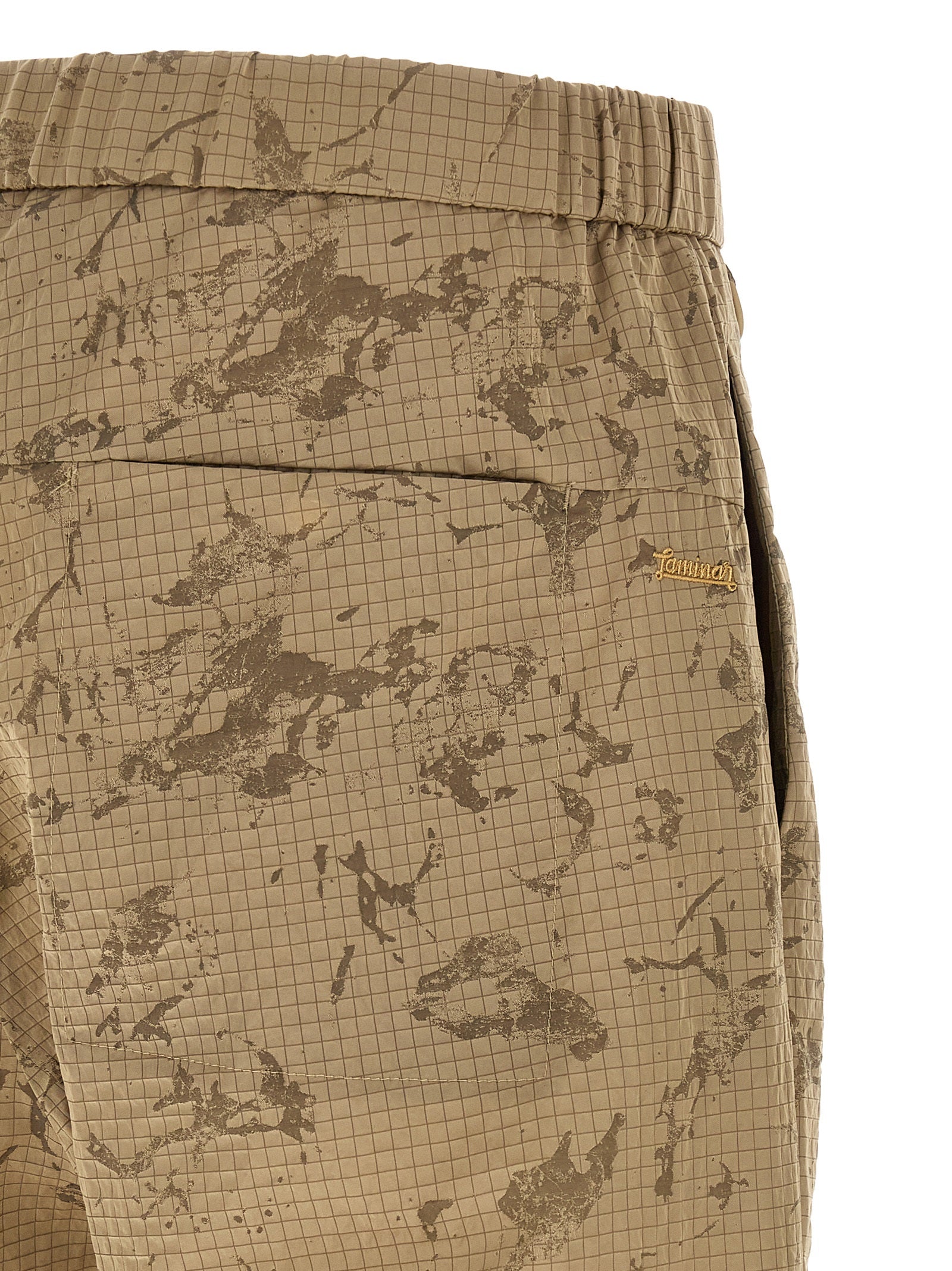Camouflage Pants Beige Polyamide