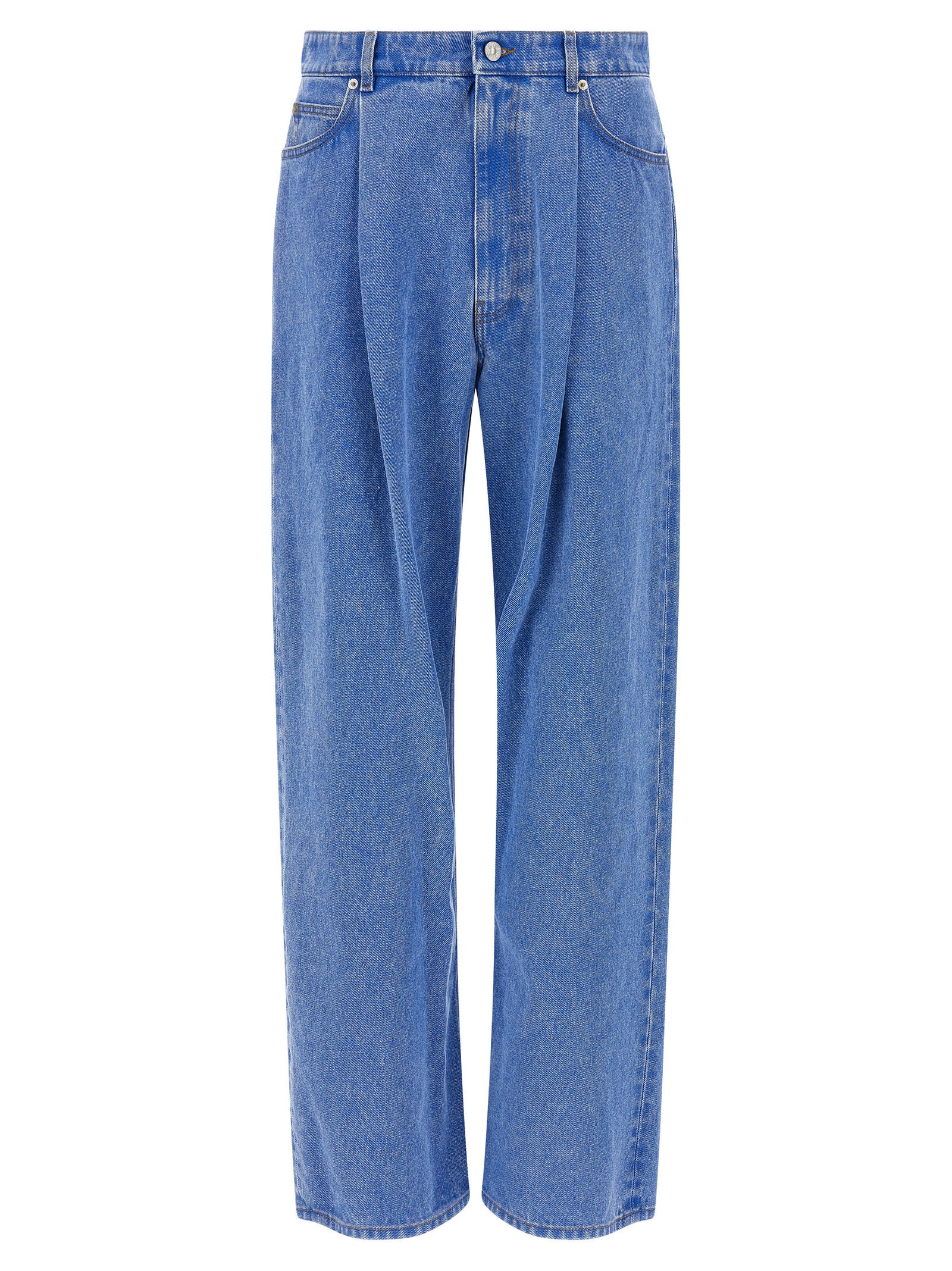 Pleat jeans Blue Cotton