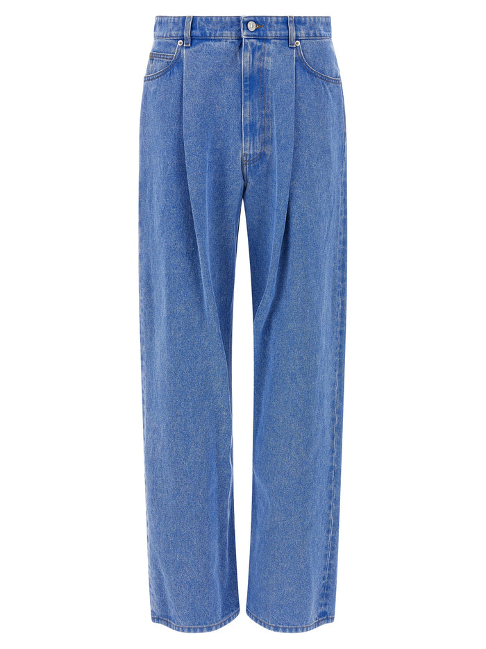 Pleat jeans Blue Cotton