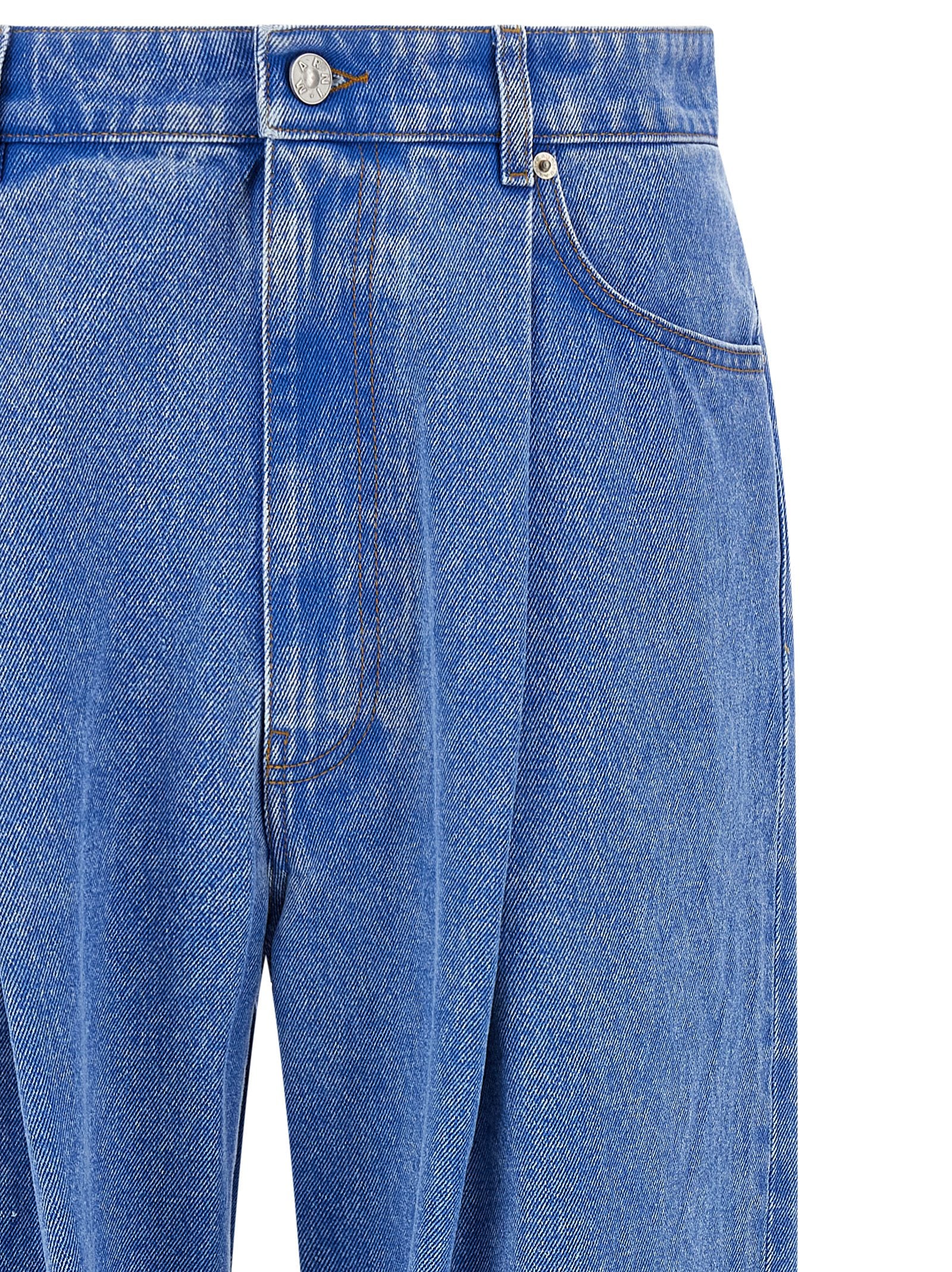 Pleat jeans Blue Cotton