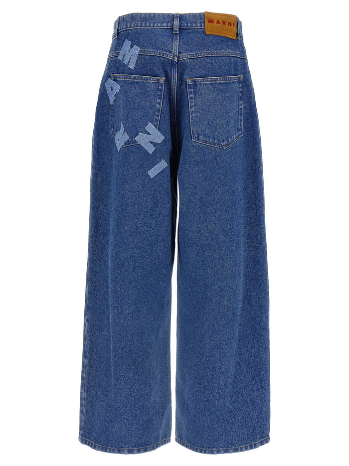 Patch jeans Blue Cotton