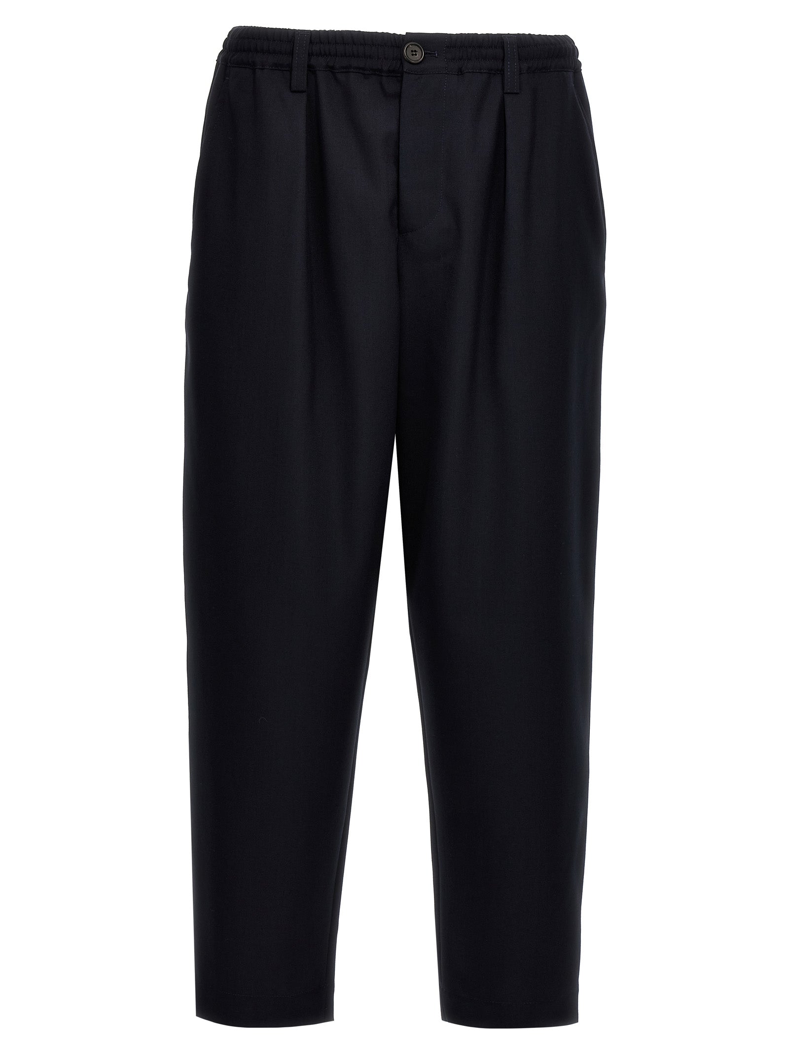 Tropical wool crop pants Blue Virgin