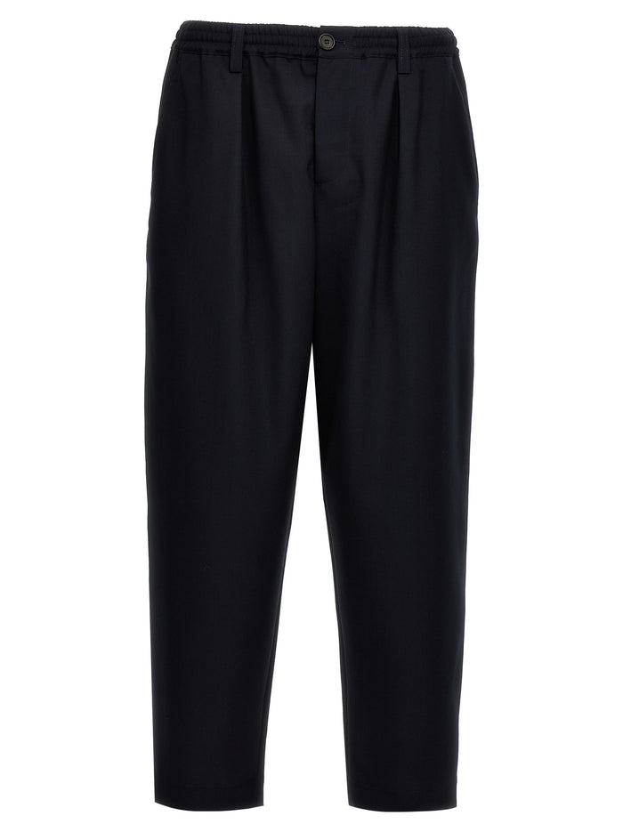 Tropical wool crop pants Blue Virgin