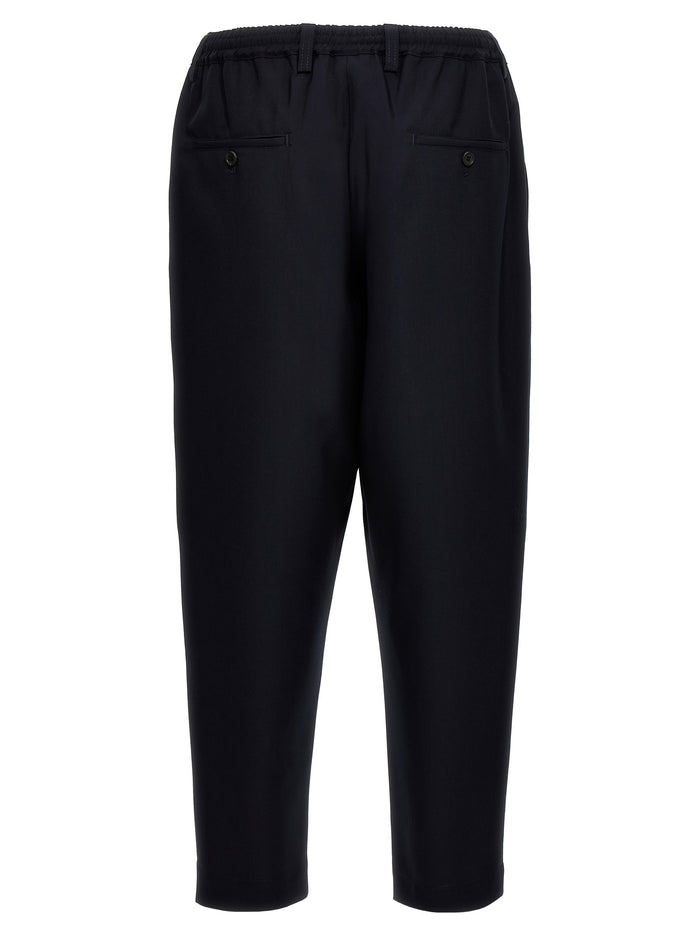 Tropical wool crop pants Blue Virgin