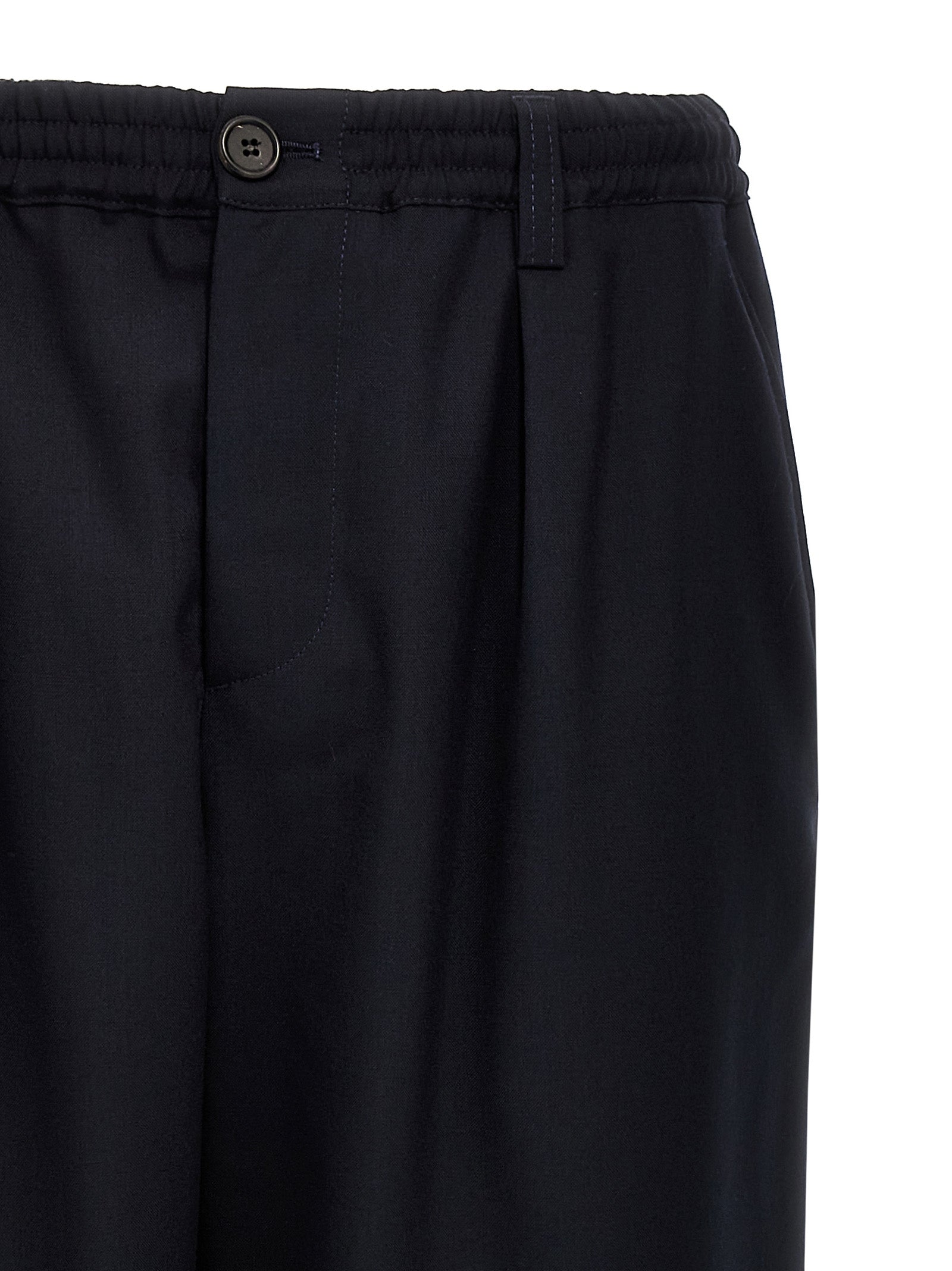 Tropical wool crop pants Blue Virgin