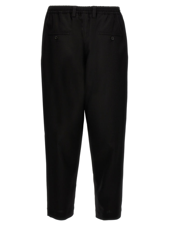 Tropical wool crop pants Black Virgin