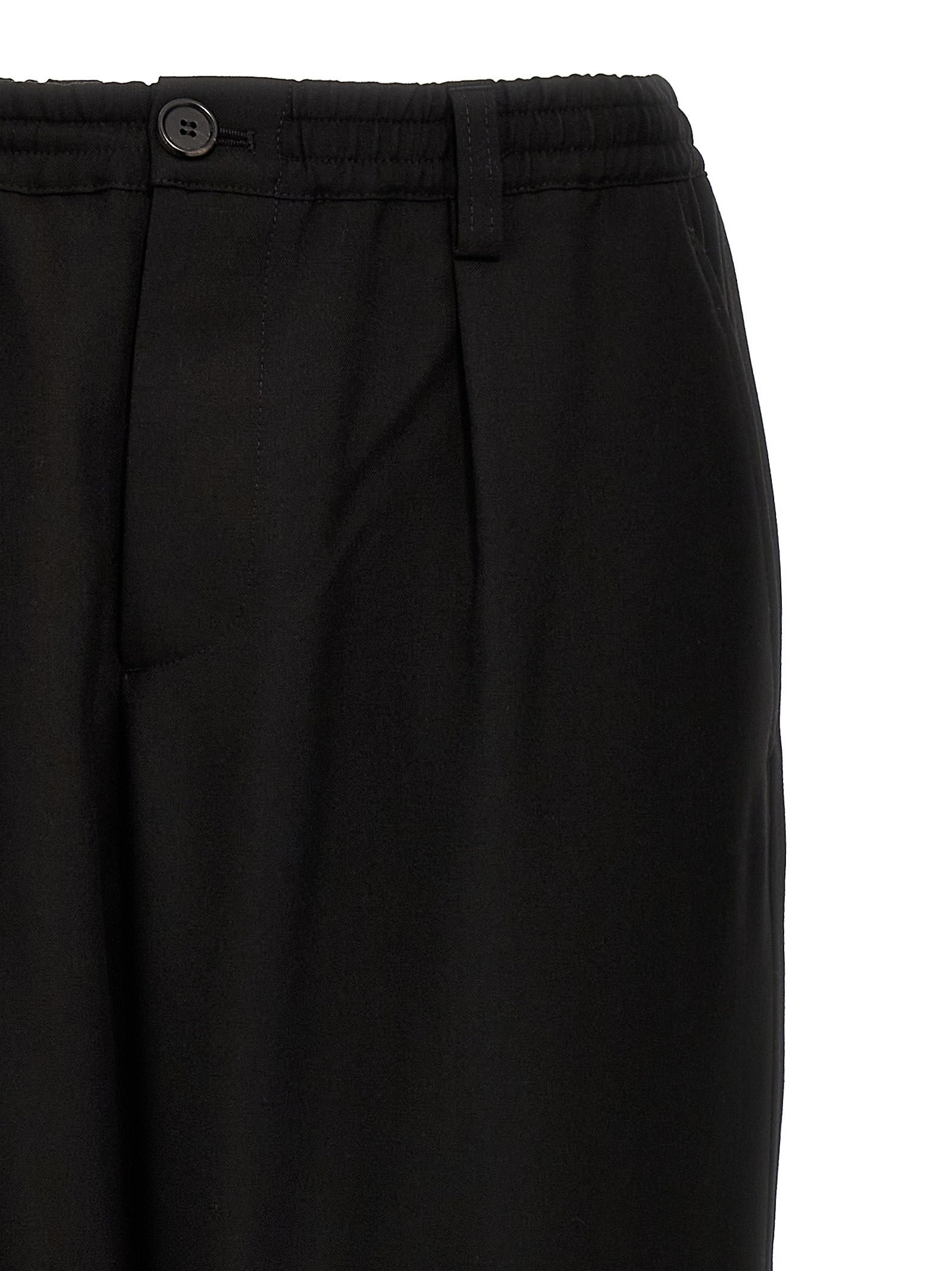 Tropical wool crop pants Black Virgin