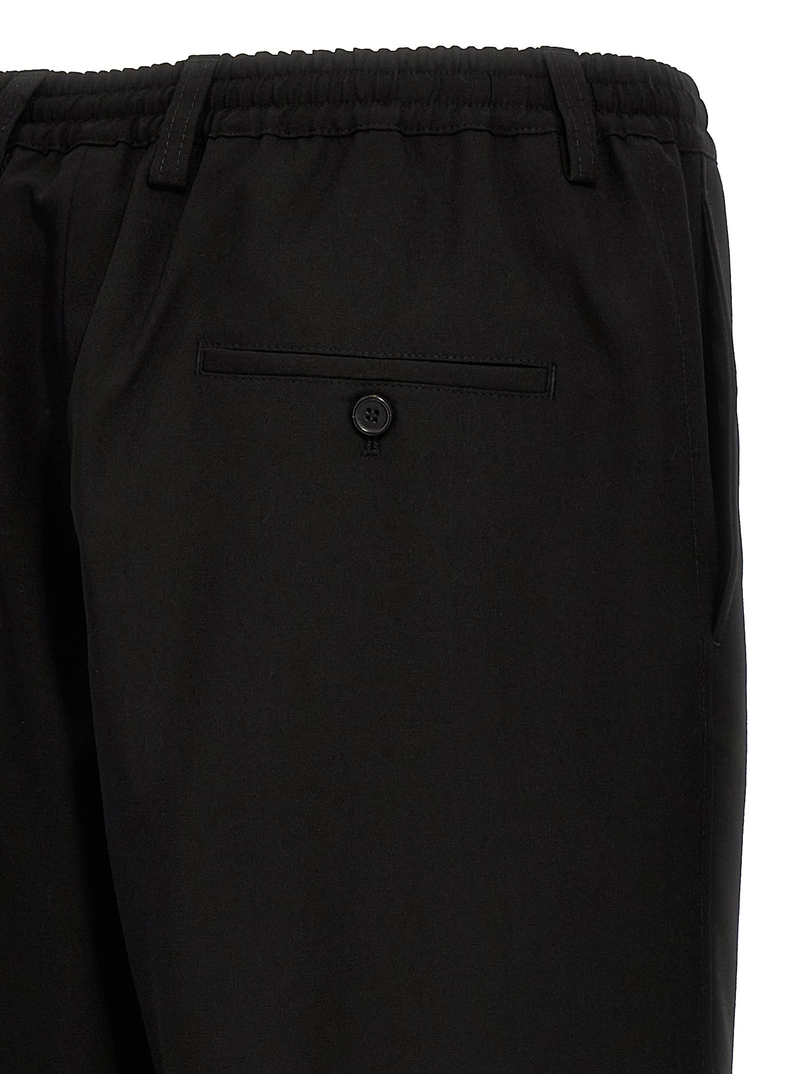 Tropical wool crop pants Black Virgin