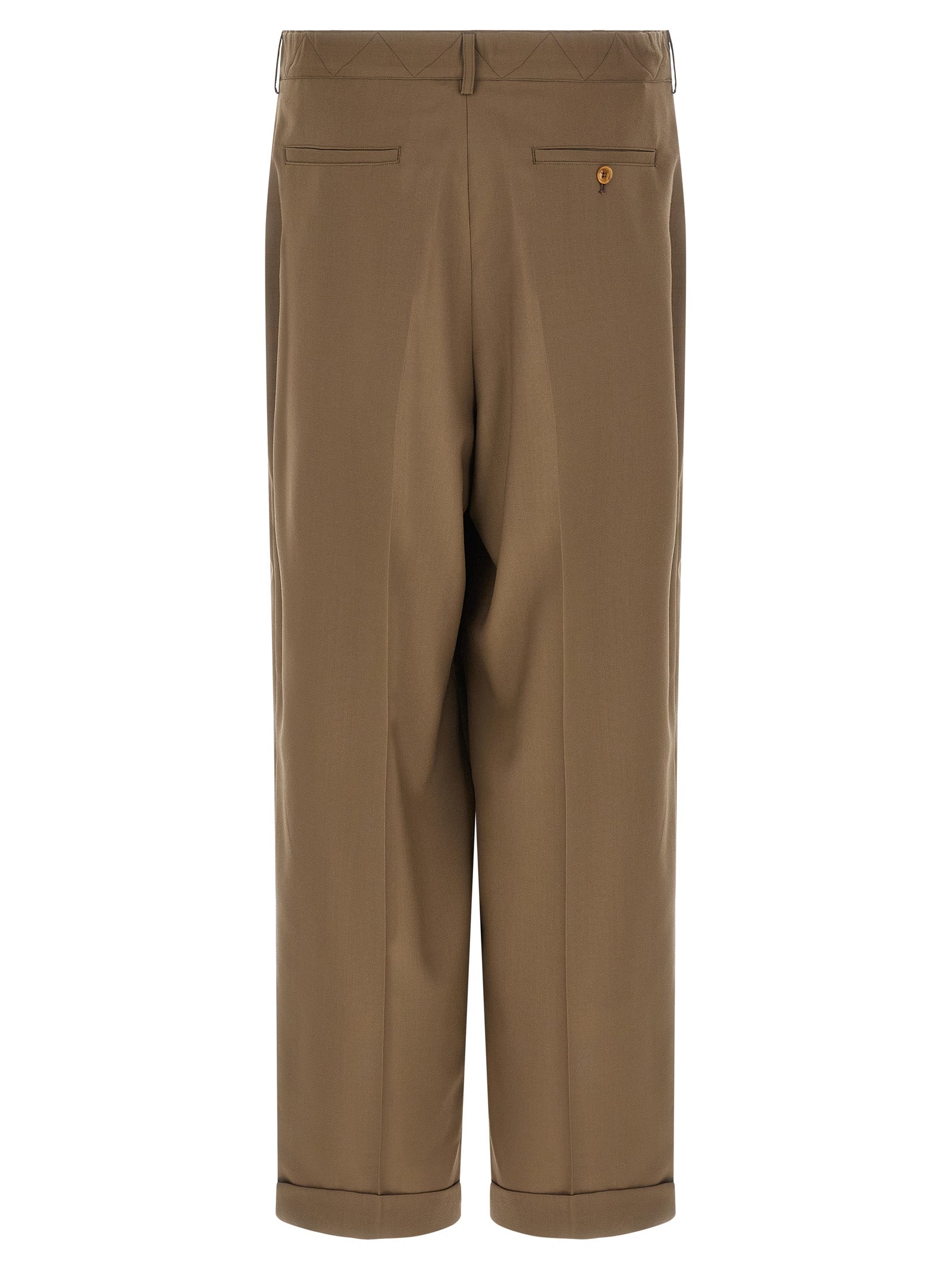 Cool wool pants Beige Virgin