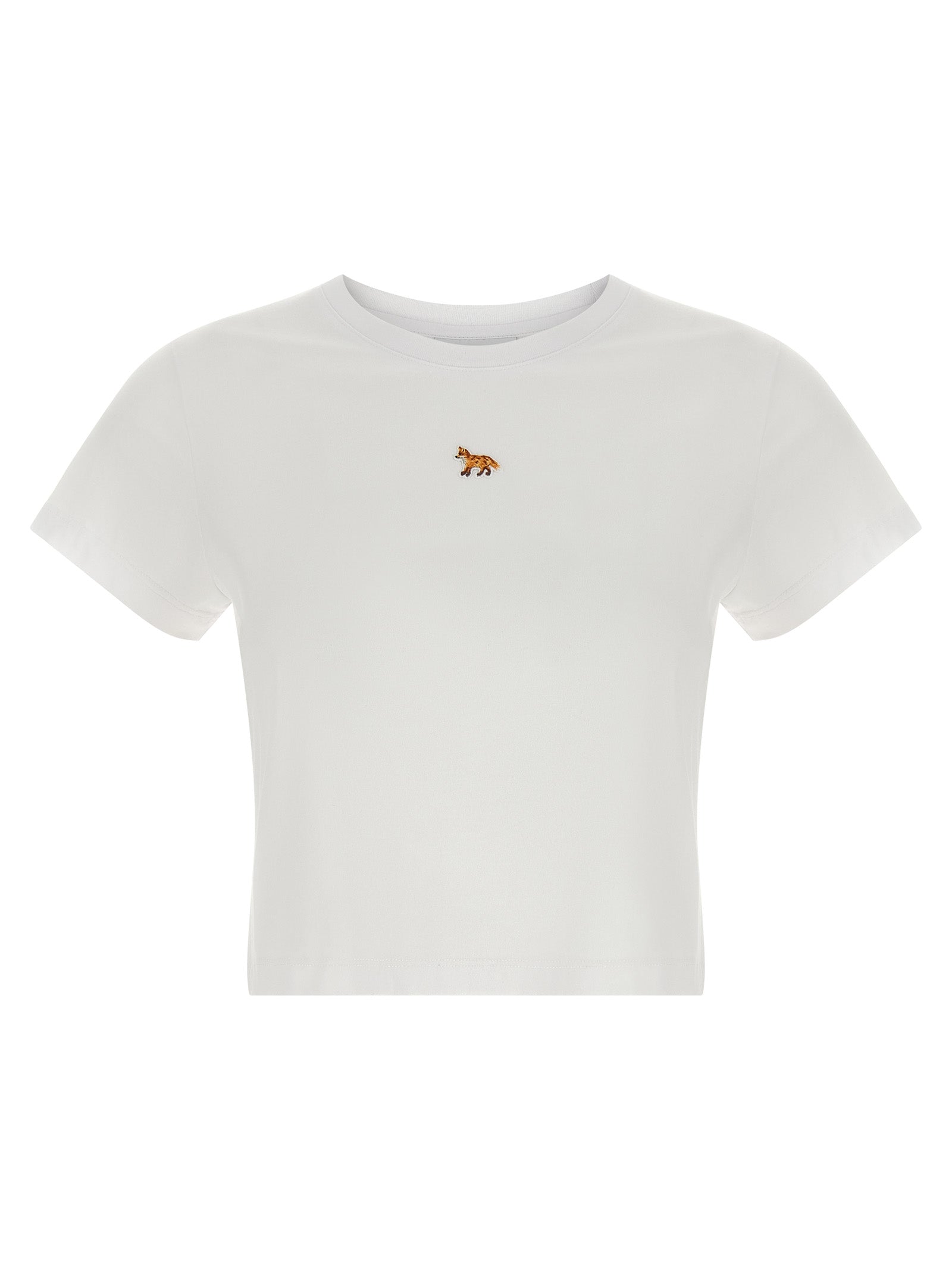 Baby Fox cropped T-shirt White Cotton