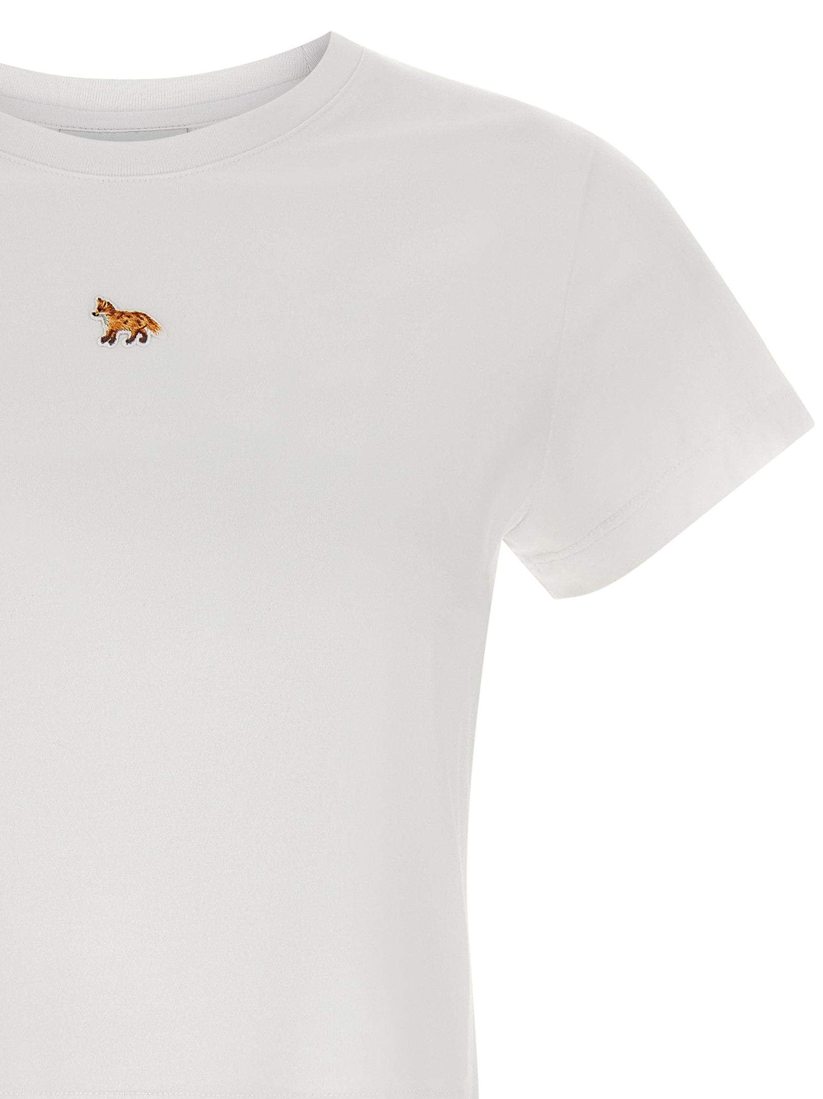 Baby Fox cropped T-shirt White Cotton