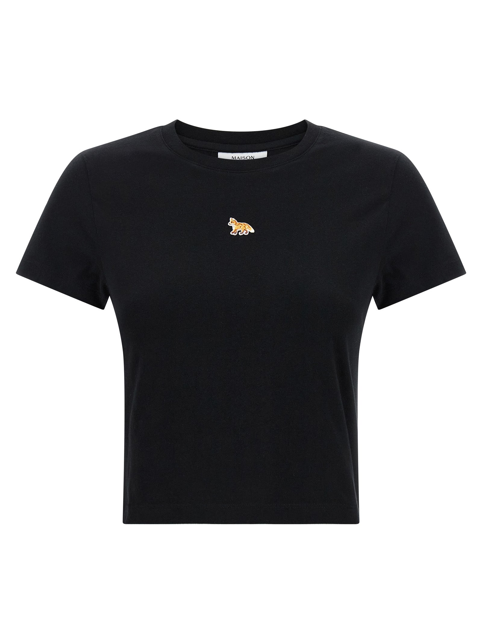 Baby Fox cropped T-shirt Black Cotton